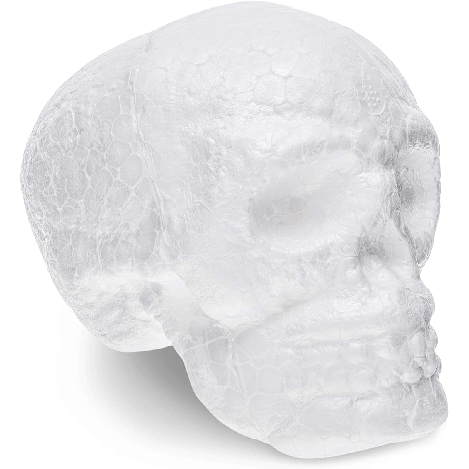 Juvale 6 Pack Foam Skulls for DIY Crafts, 4 Inch Paintable Polystyrene Heads, White for Day of The Dead, Halloween Decorations, Parties, and Events
