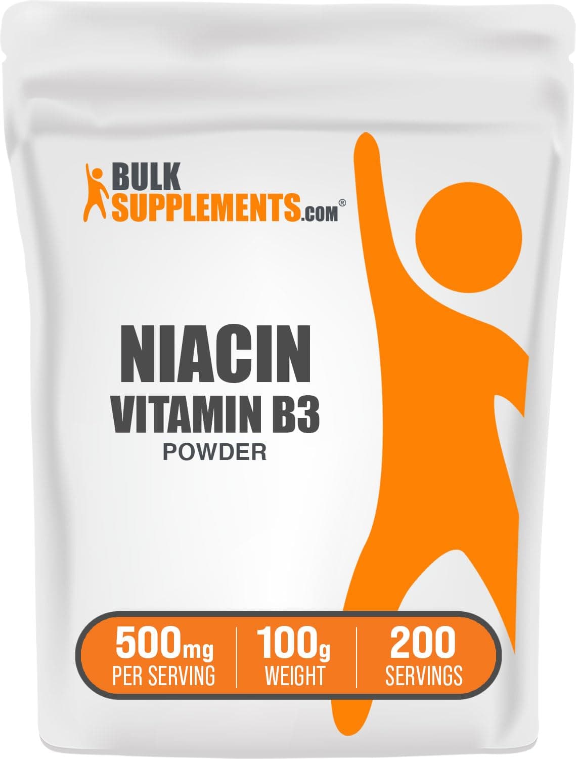 Bulksupplements Pure Niacin (Vitamin B3) Powder (100 grams) by BulkSupplements