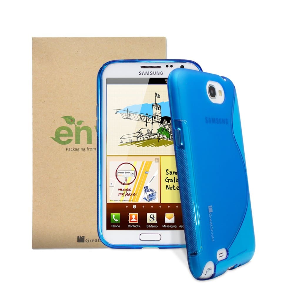 GreatShield Guardian S Series Premium Slim TPU Case for Samsung Galaxy Note 2 II / N7100 (Blue)