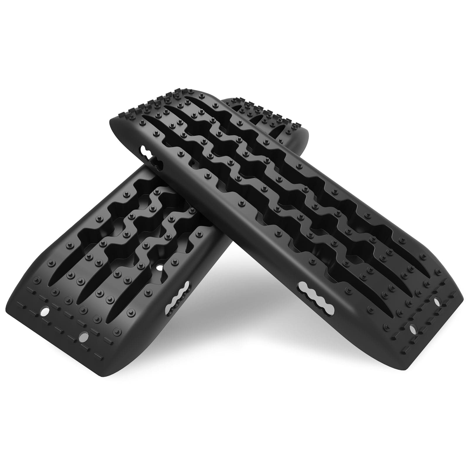 Traction Boards Off-Road Recovery Boards Tire Ladder 4WD Traction Mats for Truck, Mud, Snow, Sand (Black, Slim)