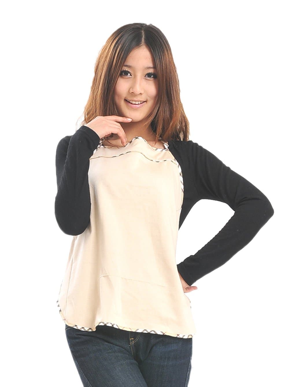 OURSURE Anti Radiation Maternity Belly T Unborn Baby Protection Shield Clothes 8910938 Beige