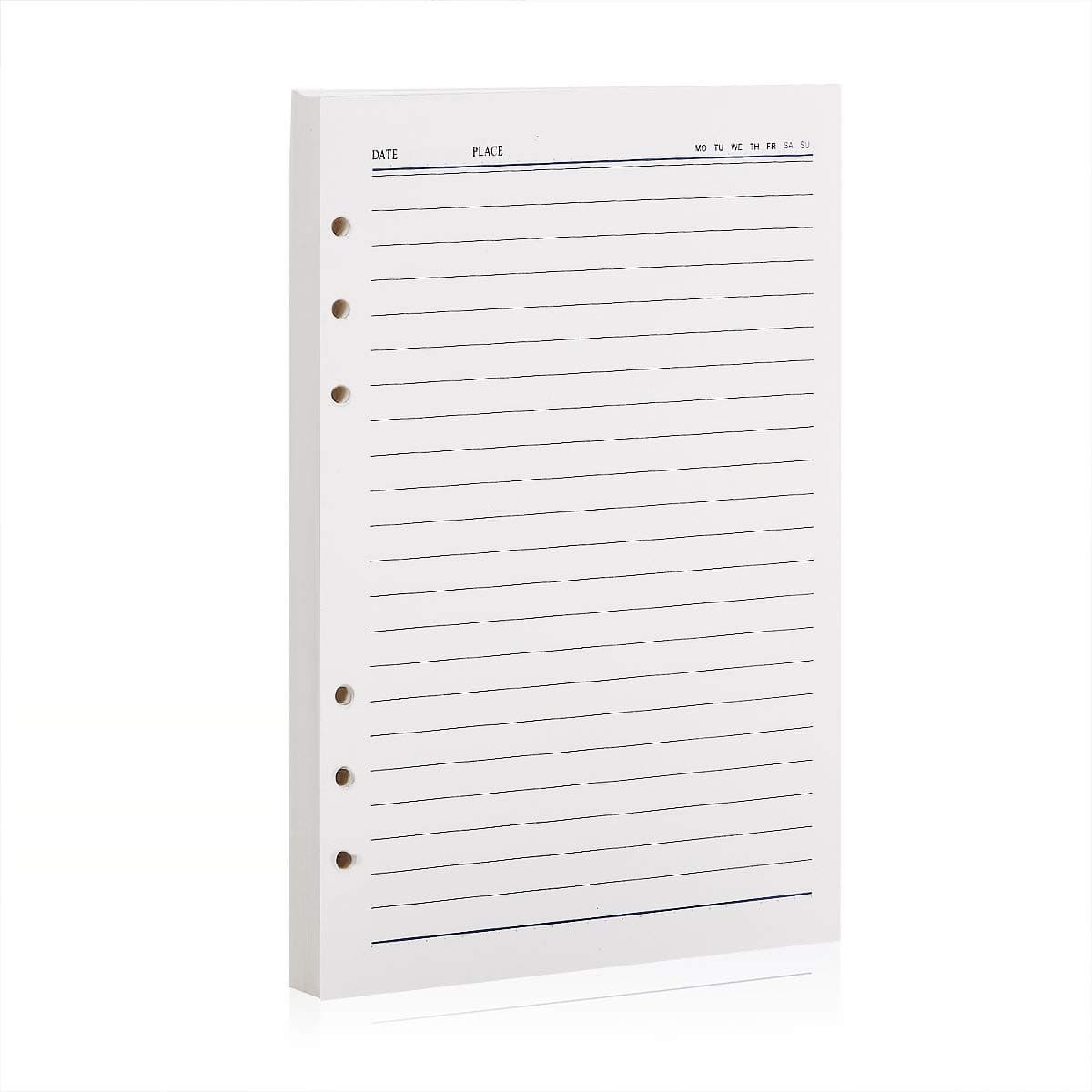 FOBOZONENotebook Leather, A5 Refillable Loose Leaf Business Notebook Diaries/200 Thick Pages,Classic Lined with Pocket and Pen Holder,Best Gift.