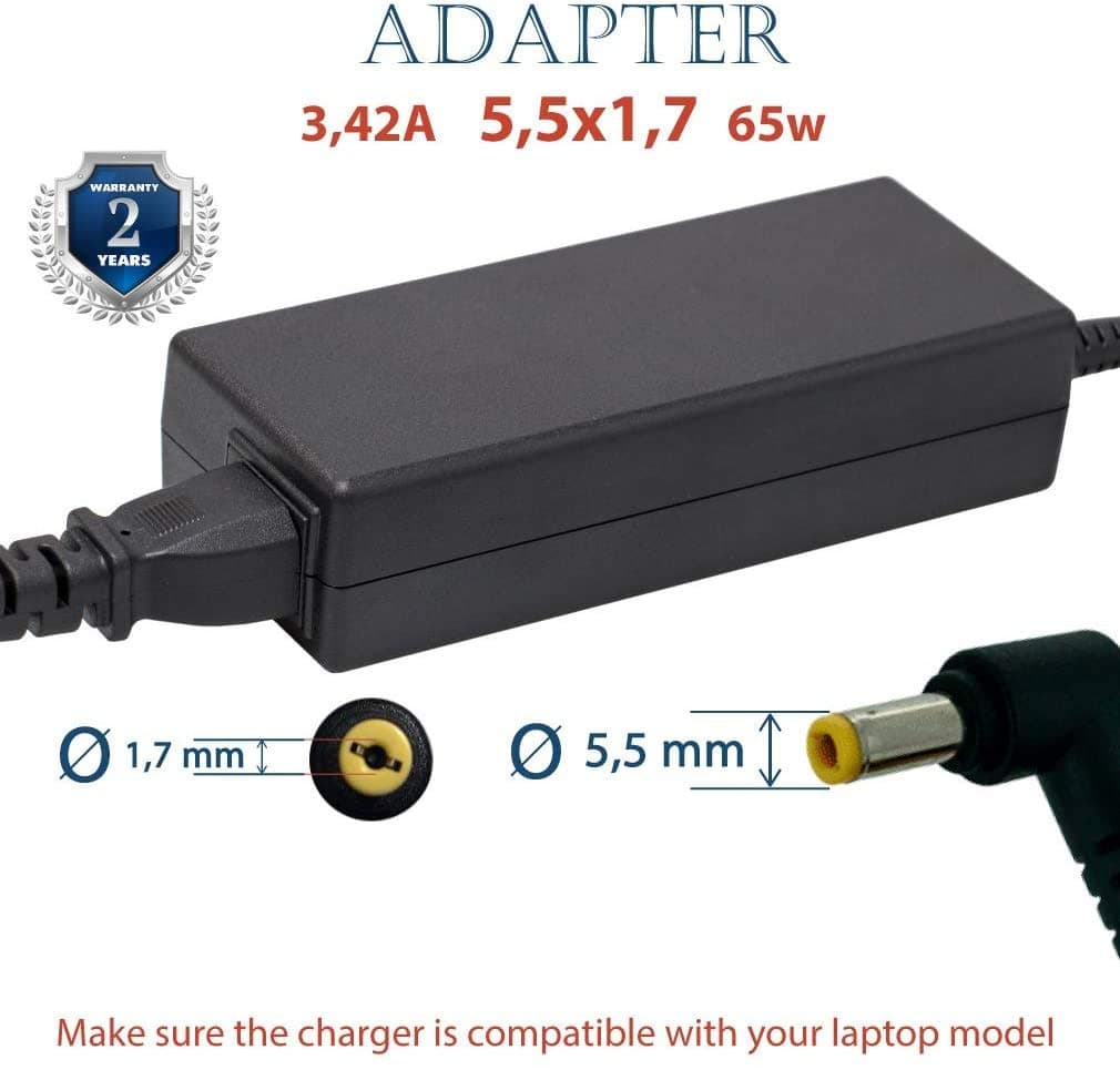 Replacement Acer Laptop Charger 65W, Ywcking AC Power Adapter for Acer Aspire and More