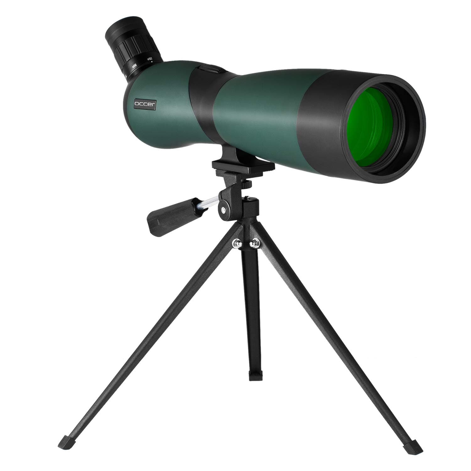 occer 25-75x70 Spotting Scope Telescope with Tripod,Long Eye Relief 45 Degree Angled Eyepiece Scopes,Waterproof Spotter Scope for Hunting,Target Shooting,Bird Watching,Archery,Wildlife-with Carry Case