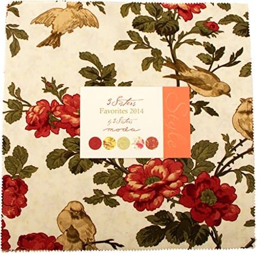 Moda 3 Sisters Favorites 2014 Layer Cake Fabric Squares 42 pc Ten Inch