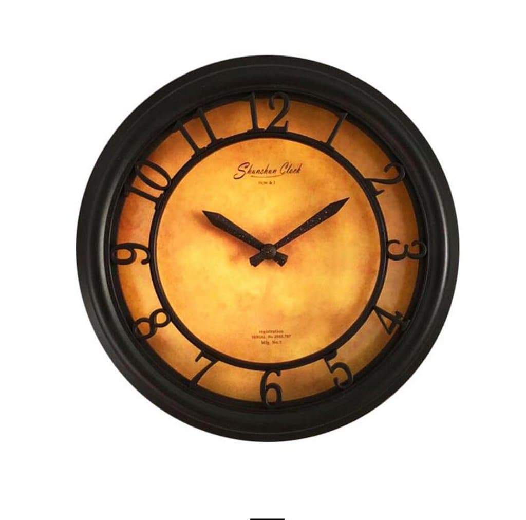 Vintage Wall Clock, Silent Non Ticking Quality Quartz Battery Operated 8 Inch /22.5 Cm Square Easy to Read Home/Office/School Clock, Black