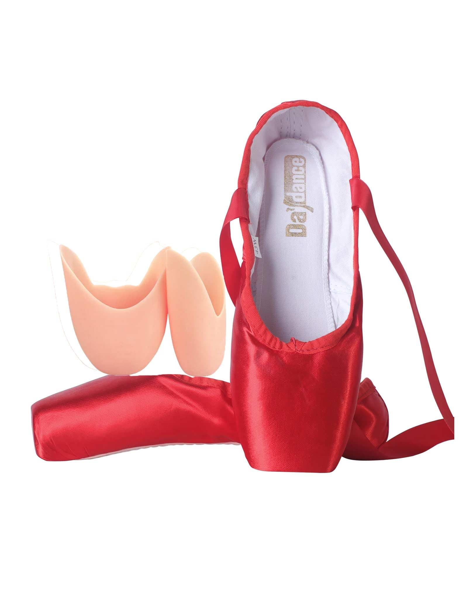 Daydance Ribbon Ballet Flats with Toe Pads for Girls and Women