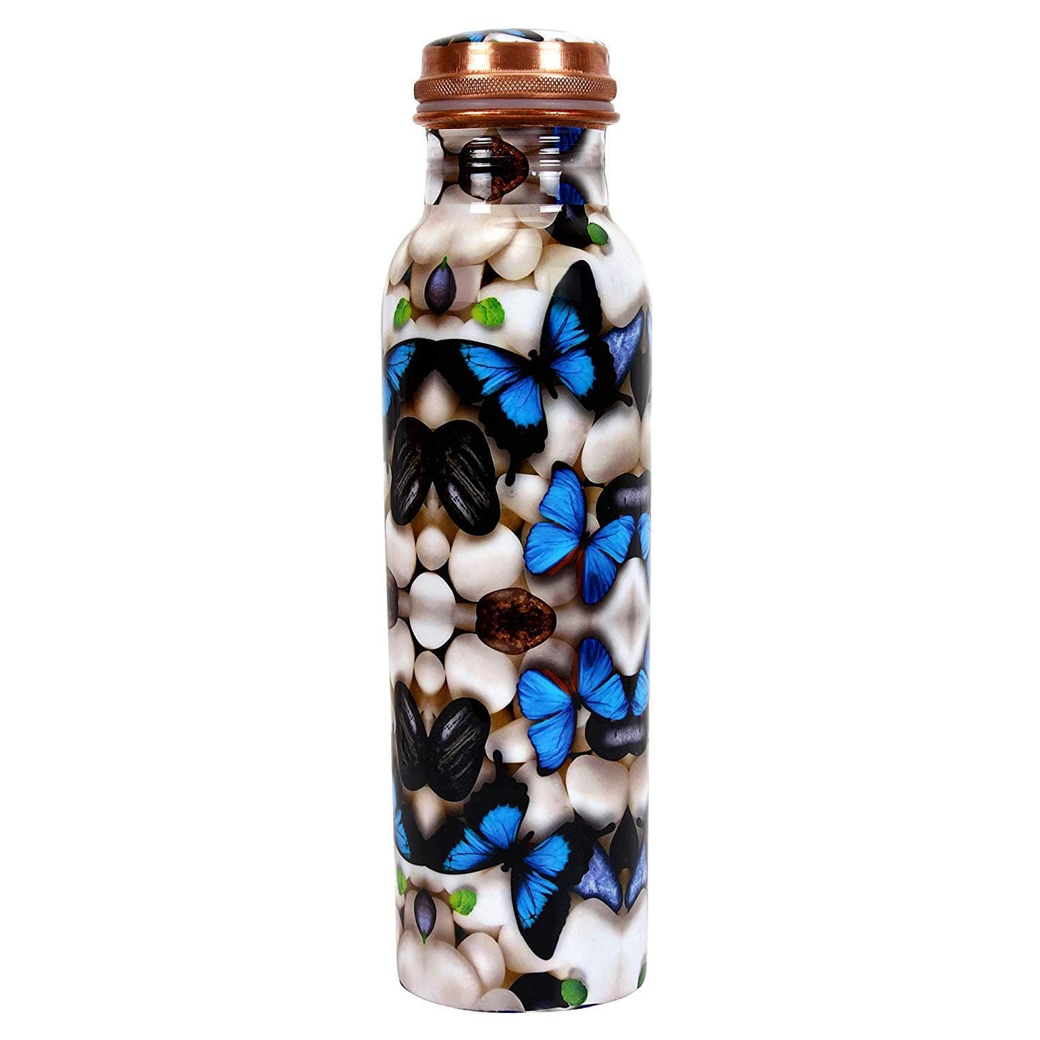 R Ayurveda CopperCopper Water Bottle; 1L, Set of 1, Multicolour