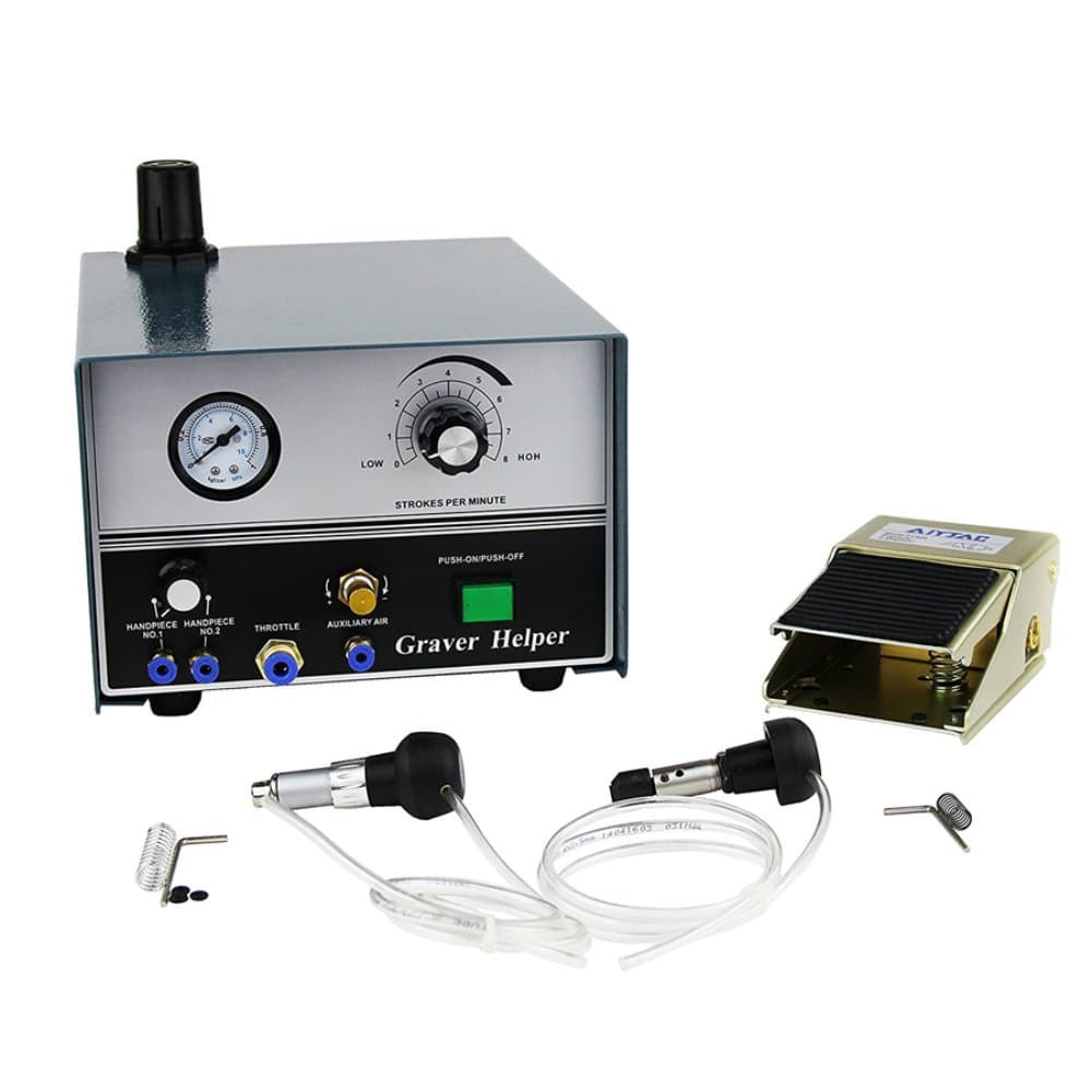 Pneumatic Engraving Machine Jewelry Engraver Double Ended 110V US Fast Shipping