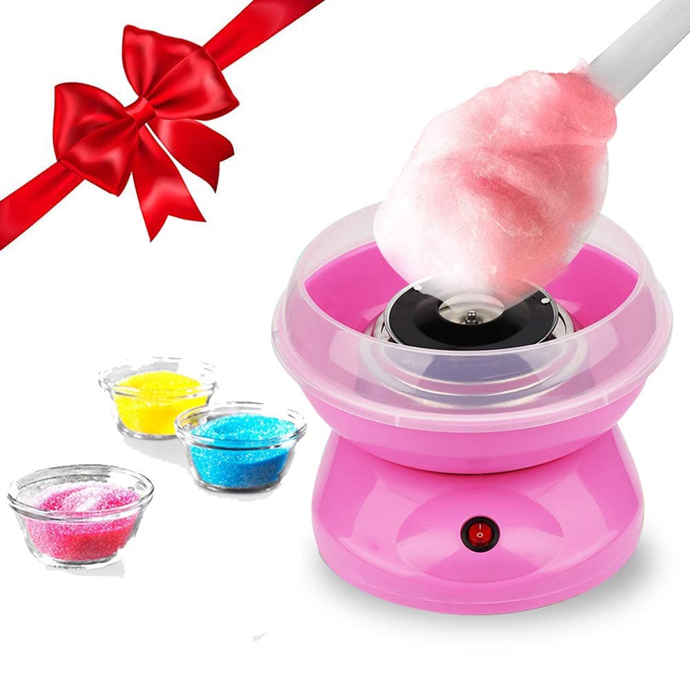 Classic Cotton Candy Maker- Sugar, SugarFree, or Hard Candy Cotton Candy Machine (Pink)