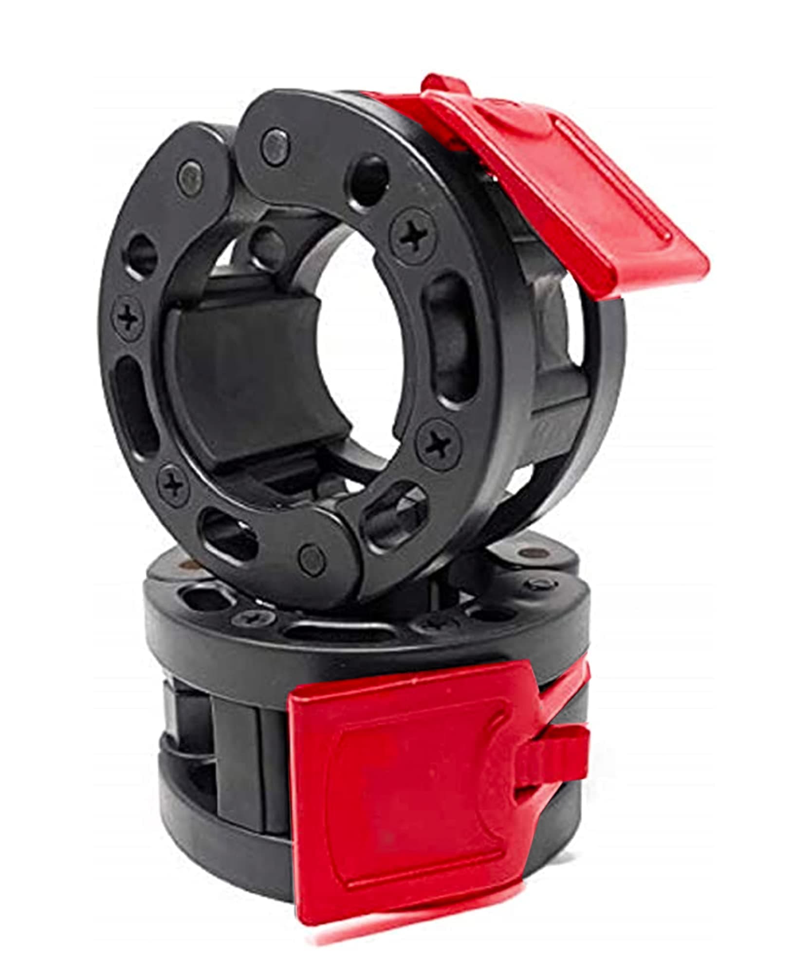 Clout Fitness Olympic Barbell Clamps Collars Quick Release Pair of Locking Weight Clips Fit 2 Inch Barbell for Weightlifting