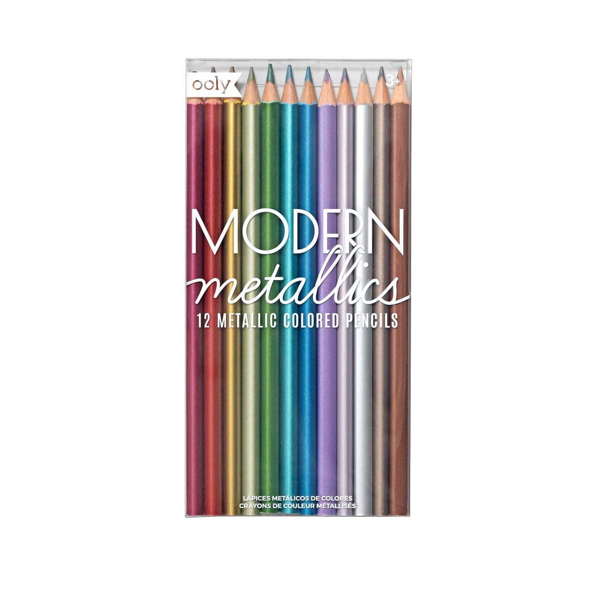 OolyModern Metallic Colored Pencils - Set of 12