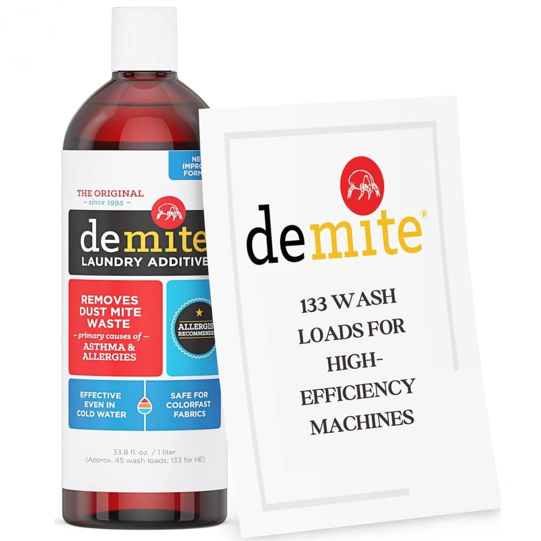 DeMite 洗濯添加剤 (1リットル) アレルゲン除去剤 (1リットルボトル+エキスパートプロチップセット)