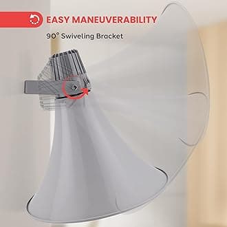 Indoor Outdoor PA Horn Speaker - 19.5" 100W Power Compact Loud Sound Megaphone w/ 400Hz-5KHz Frequency, 16 Ohm, 100V/70V Transformer, Mounting Bracket - 100V/70V Audio System - PyleHome PHSP20