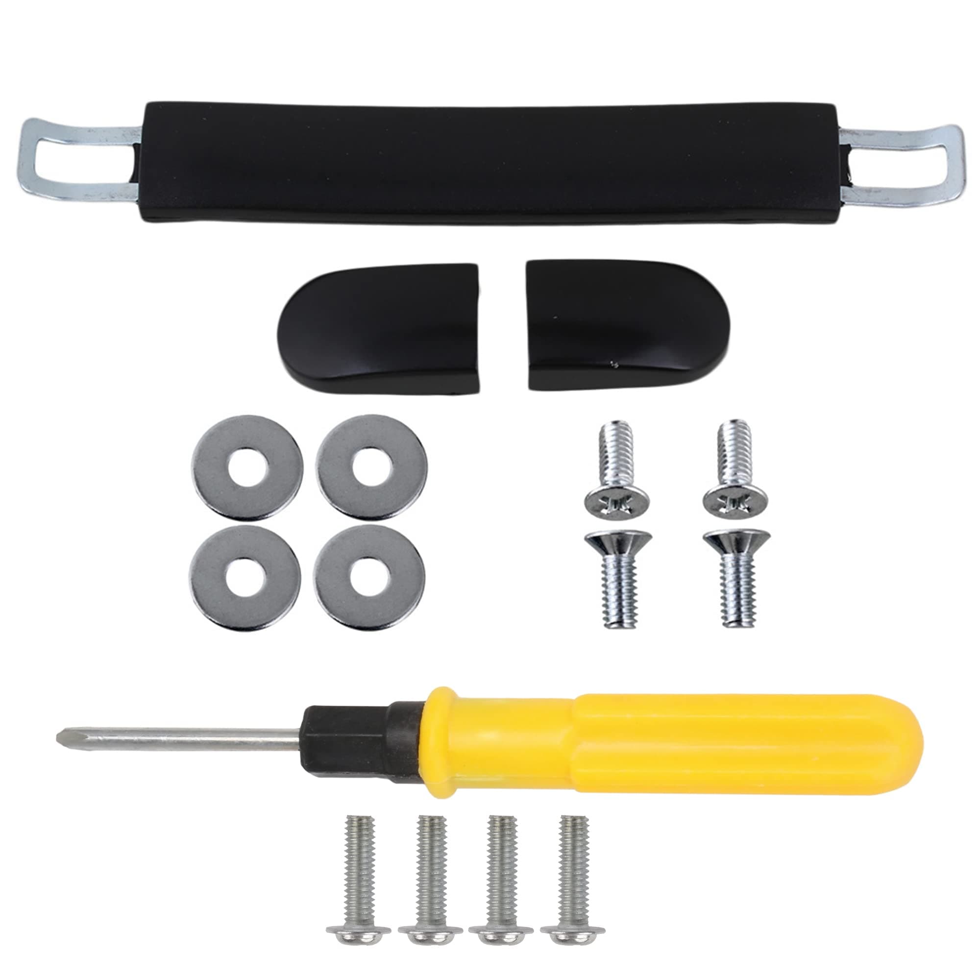 RDEXP Flexible Spare Strap Handle Grip Replacement for Suitcase Luggage Case (B17) Inner Hole Distance (5.7 inches), Outer Hole Distance (7.48 inches) with Screwdriver