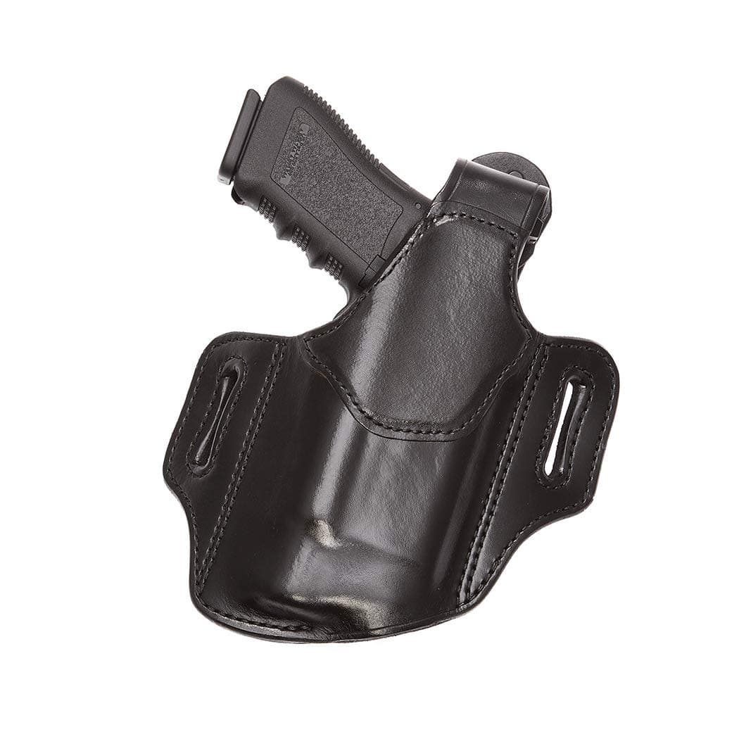 Products Nightguard XL Belt Slide Holster Aker Leather 147 Nightguard XL, Plain, Right Hand, Glock 17, 19, 26 with M3, TLR-1, TLR-2 Tactical Weapon Light, Black