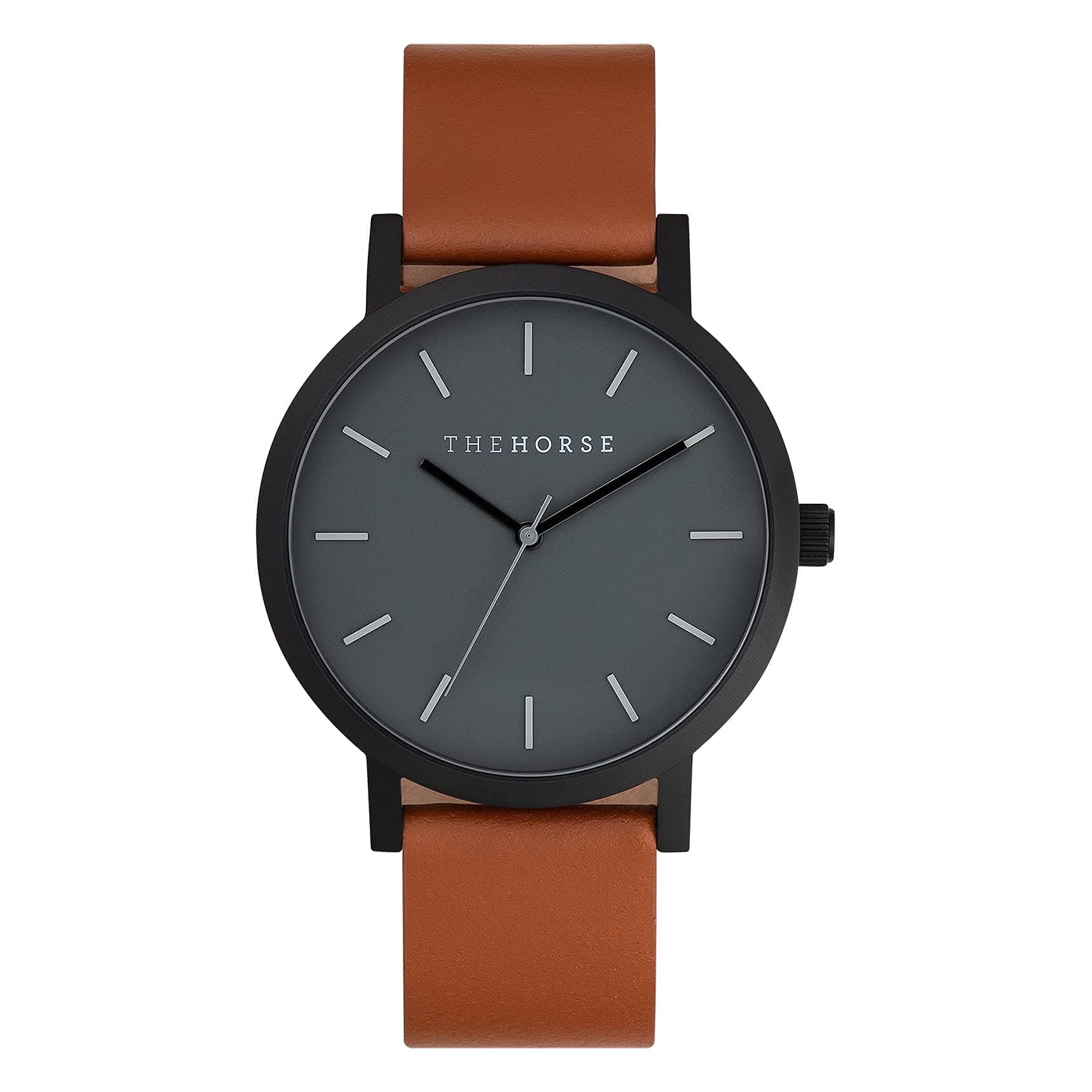 The Horse Original Matte Black Watch - Tan