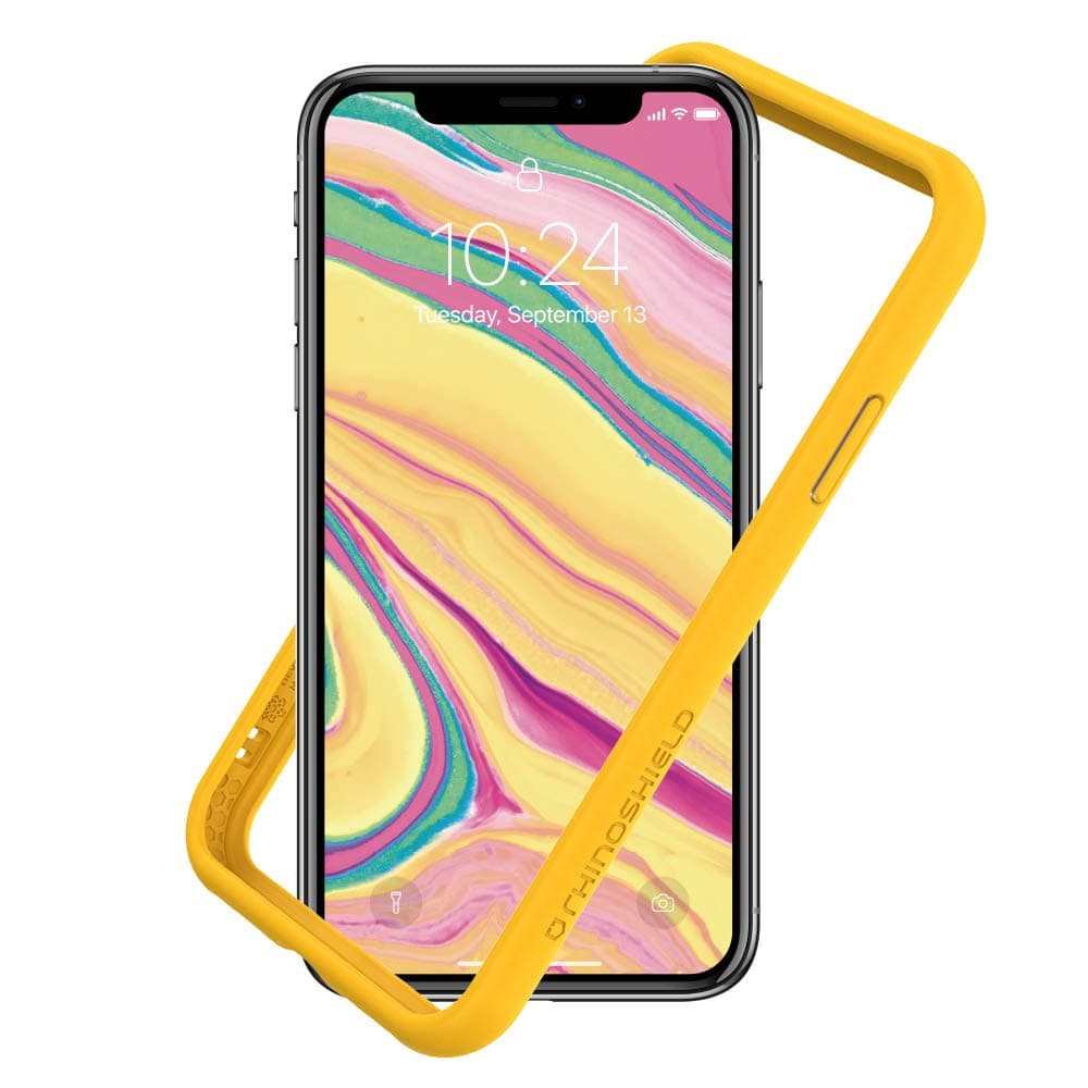 RhinoShield Ultra Protective Bumper Case compatible with [iPhone Xs/X] | CrashGuard NX - Military Grade Drop Protection against Full Impact, Slim, Scratch Resistant - Yellow