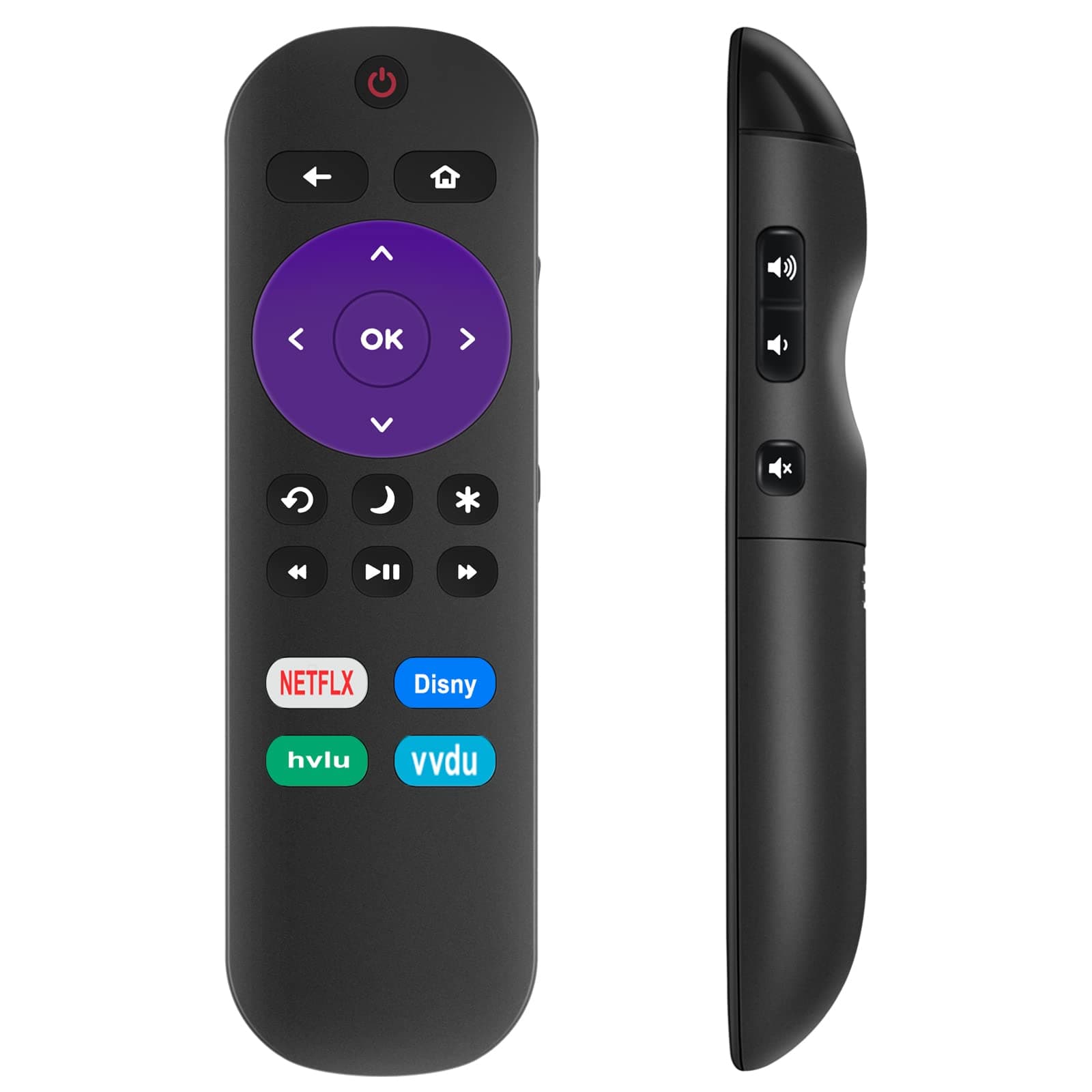Beyution New Remote Replacement for Hisense ROKU TV 55R6040G 50H4 55H4 48H4 40H4 R6070 50R7E 32H4C 32H4D 32H4E 32H4F 40H4C 40H4D 40H4E 43H4D 43H4E 43R7E 50H4D with 4 Shortcut Keys