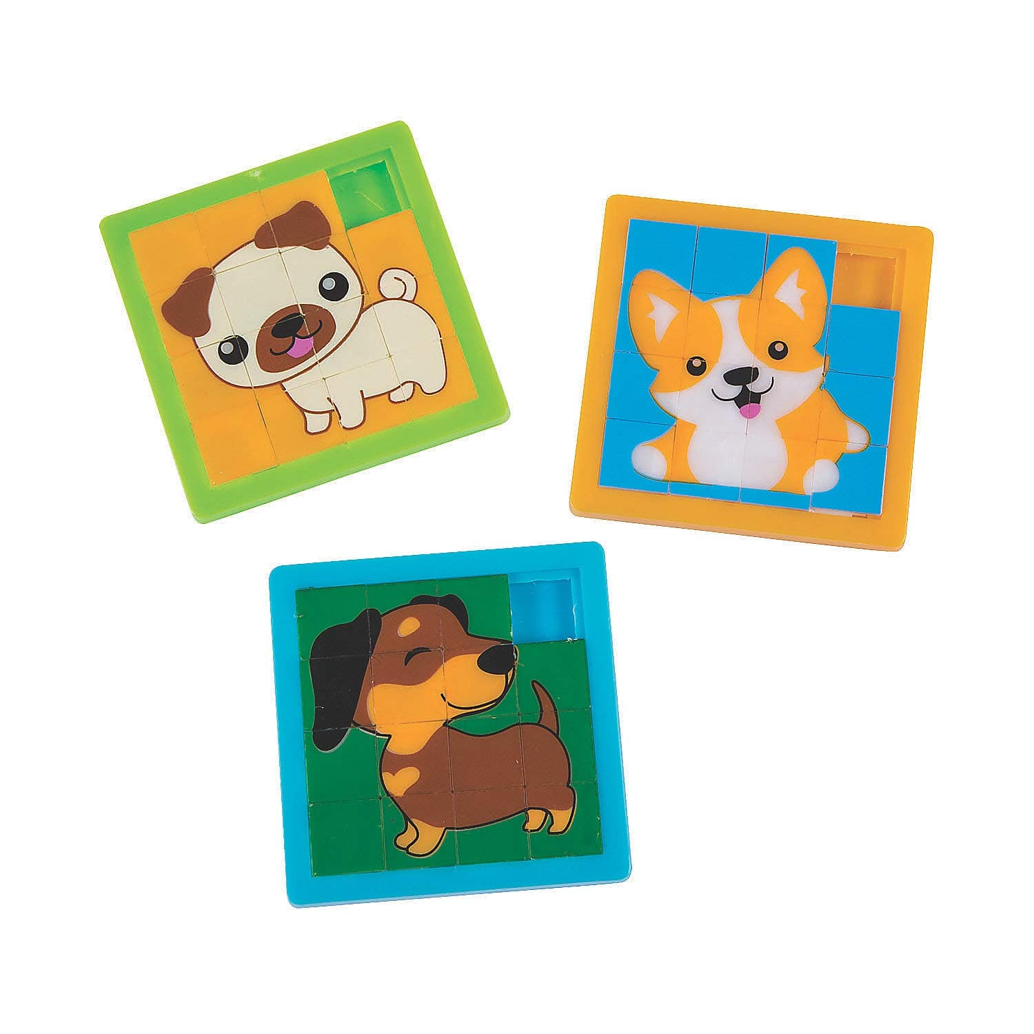 Fun Express Cute Dog Slide Puzzle - Toys - 12 Pieces