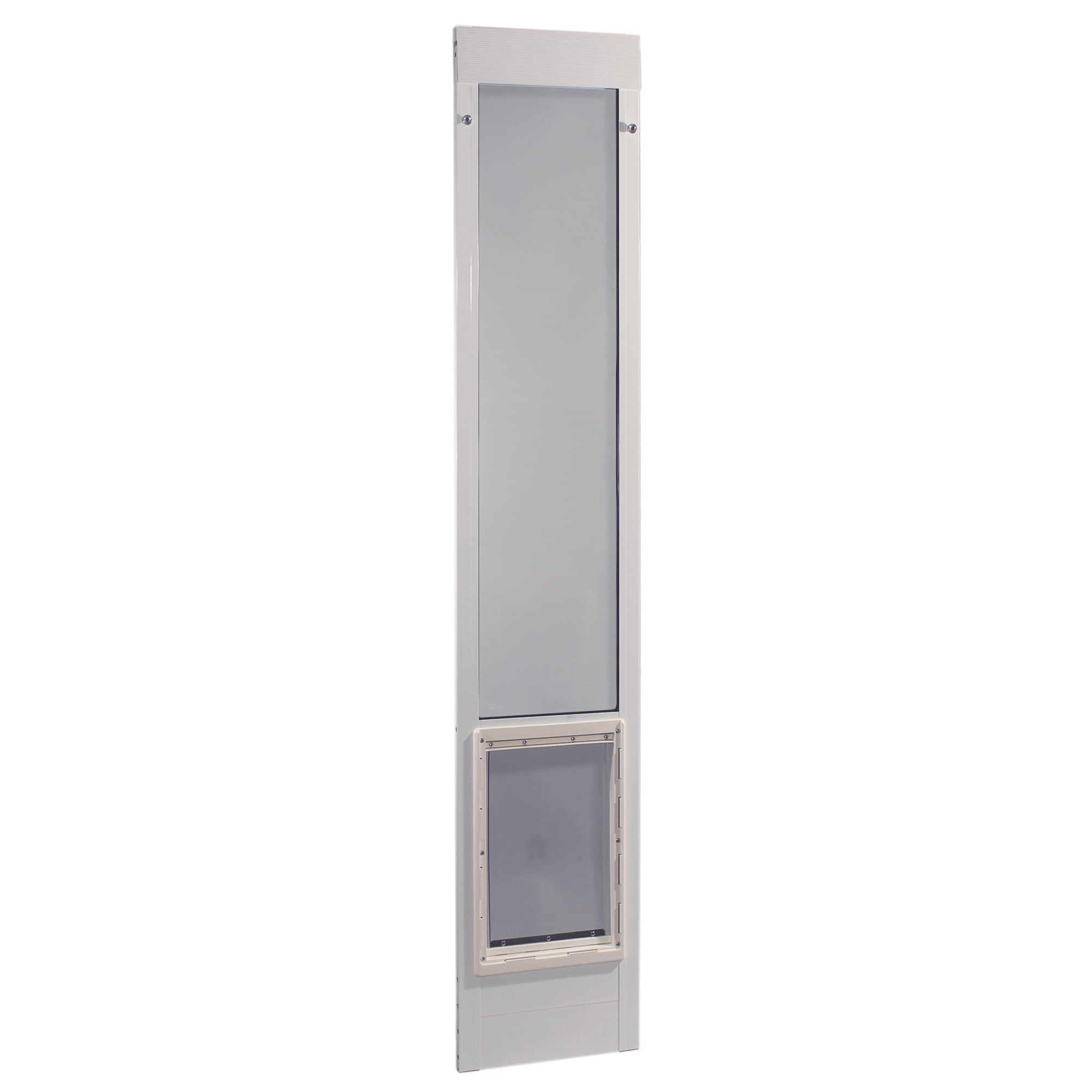 Ideal Pet Products Aluminum Fast Fit Pet Patio Door - White - Fits Aluminum Sliders Only (77-5/8 in. to 80-3/8 in.) by Ideal Pet Products