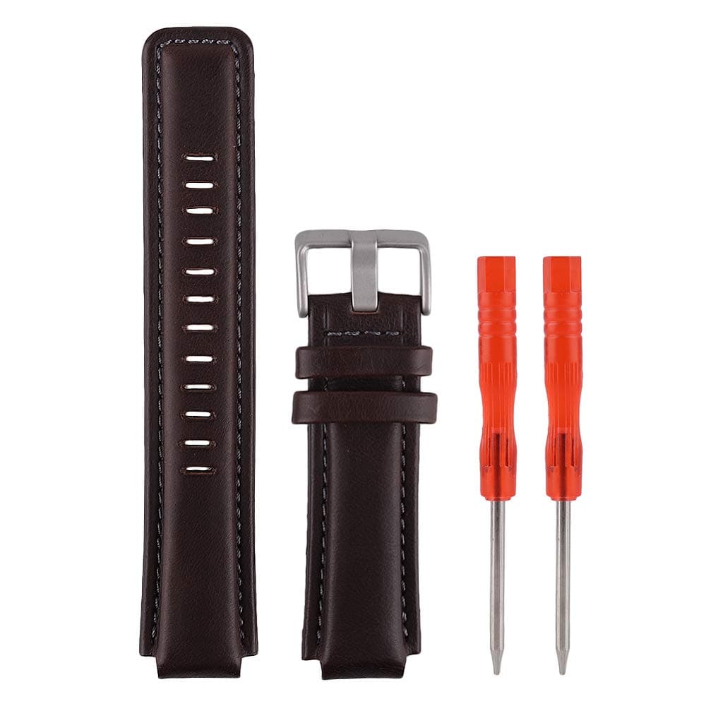 Timelee Genuine Leather Watch Band Watch Strap Replacement for T45601 T2N721 E-Tide Compass Watches