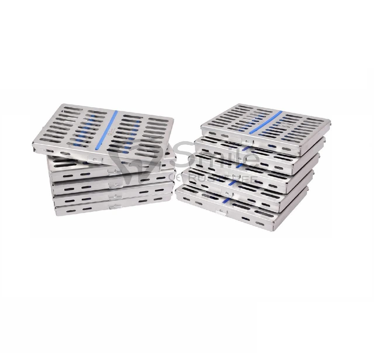 10 Autoclave Sterilization Cassette Rack Box Tray for 10 Instruments