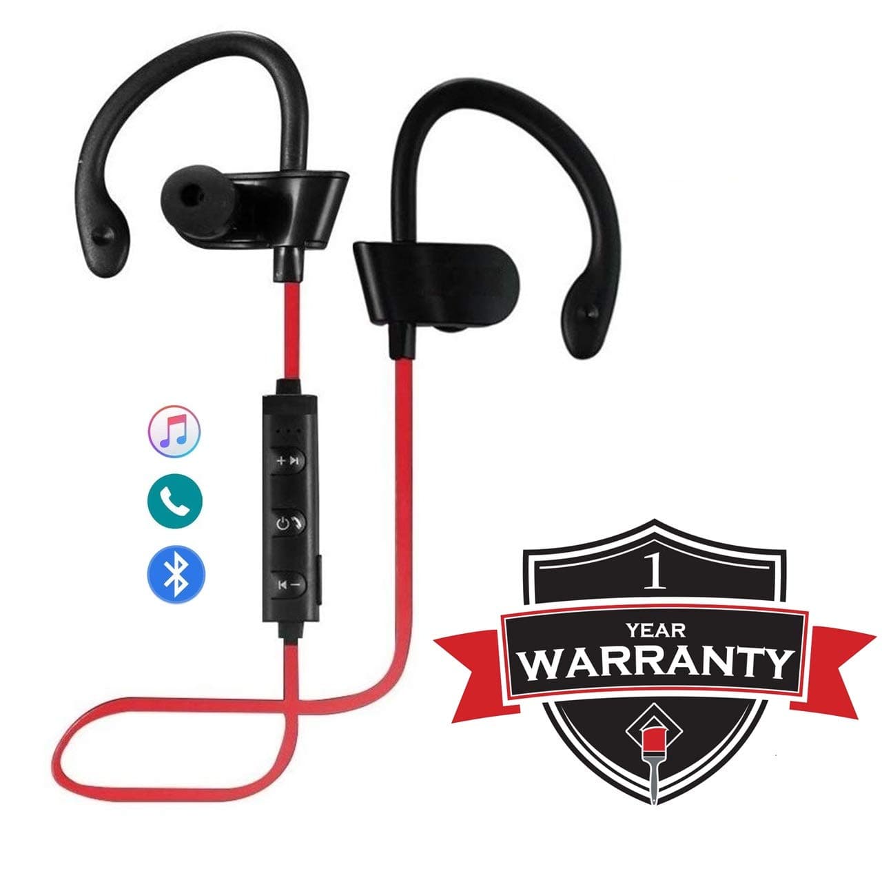 Infinizy QC10 Sports Bluetooth Wireless Earphone with Immersive Sound and Hands Free Mic Headphone,Headset for All Smartphones & Tablets