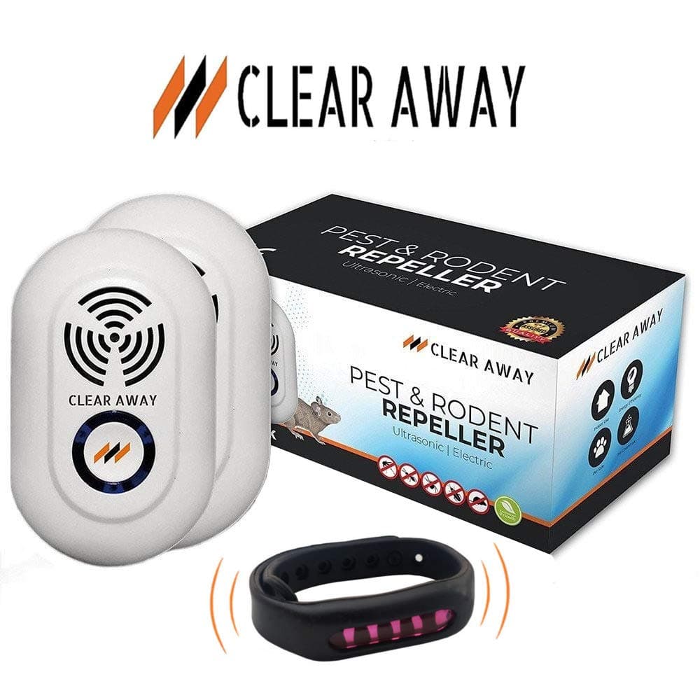 Ultrasonic Pest Repeller & Mosquito Bracelet | Electronic Deterrent Sonic Plug For Rats, Mice, Mouse, Spiders Cockroaches, Bugs, Insects, Ants, Flies | Electric Rodent Repellent | No More Rat Traps