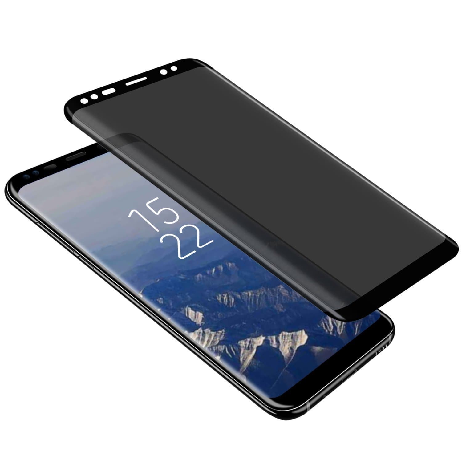 Top Glass Galaxy S8 Plus Privacy Screen Protector, S8 Plus Premium [3D Curved] [Case Friendly] [Anti-Scratch] 9H Hardness Tempered Glass Film Screen Protector for Samsung Galaxy S8 Plus (Black)