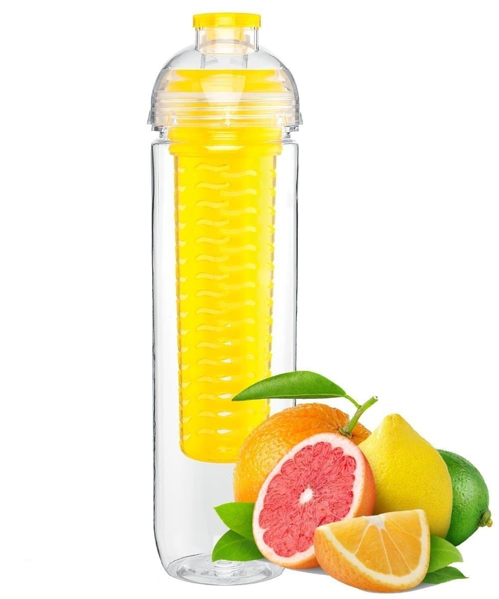 Infuser Water Bottle 27oz - H2go Fresh -Free Recipe Guide Included - Create Your Own Flavored Water, Naturally | Another Fun & Healthy Way to Enjoy Your Daily Water