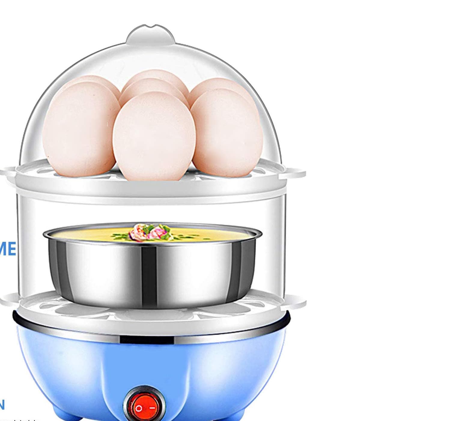 Rapid Electric Egg Cooker, Dual Layer Egg Steamers with 14 Eggs Capacity, Automatic Shut Off Noise Free , Egg Boiler for Hard or Soft Eggs,Multi-function Egg Maker for Breakfast Lunch Dinner