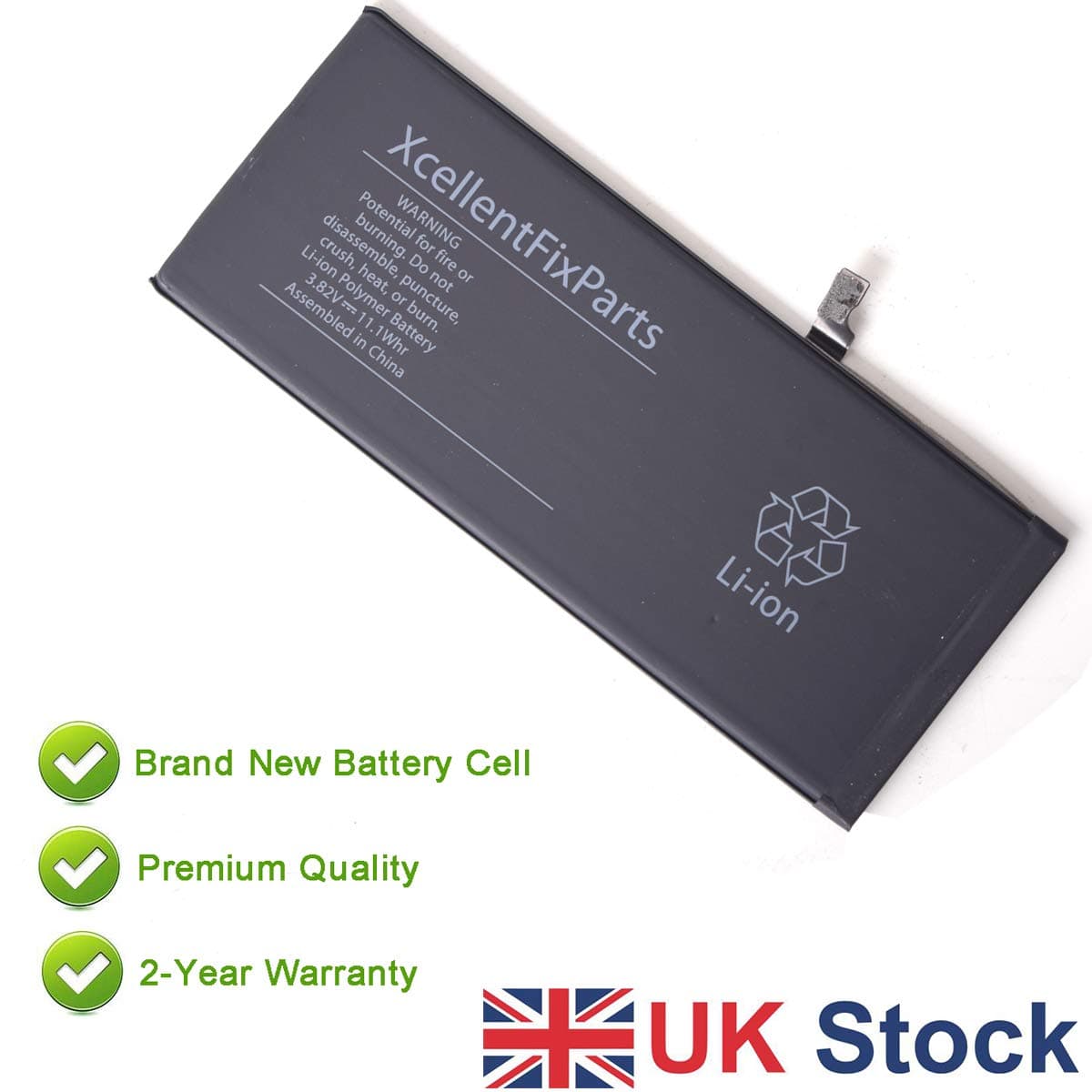 XcellentFixParts Replacement Battery for iPhone 6S (all models) - Complete Screwdriver Set, Adhesive Strip and Screen Protector Flex Cable