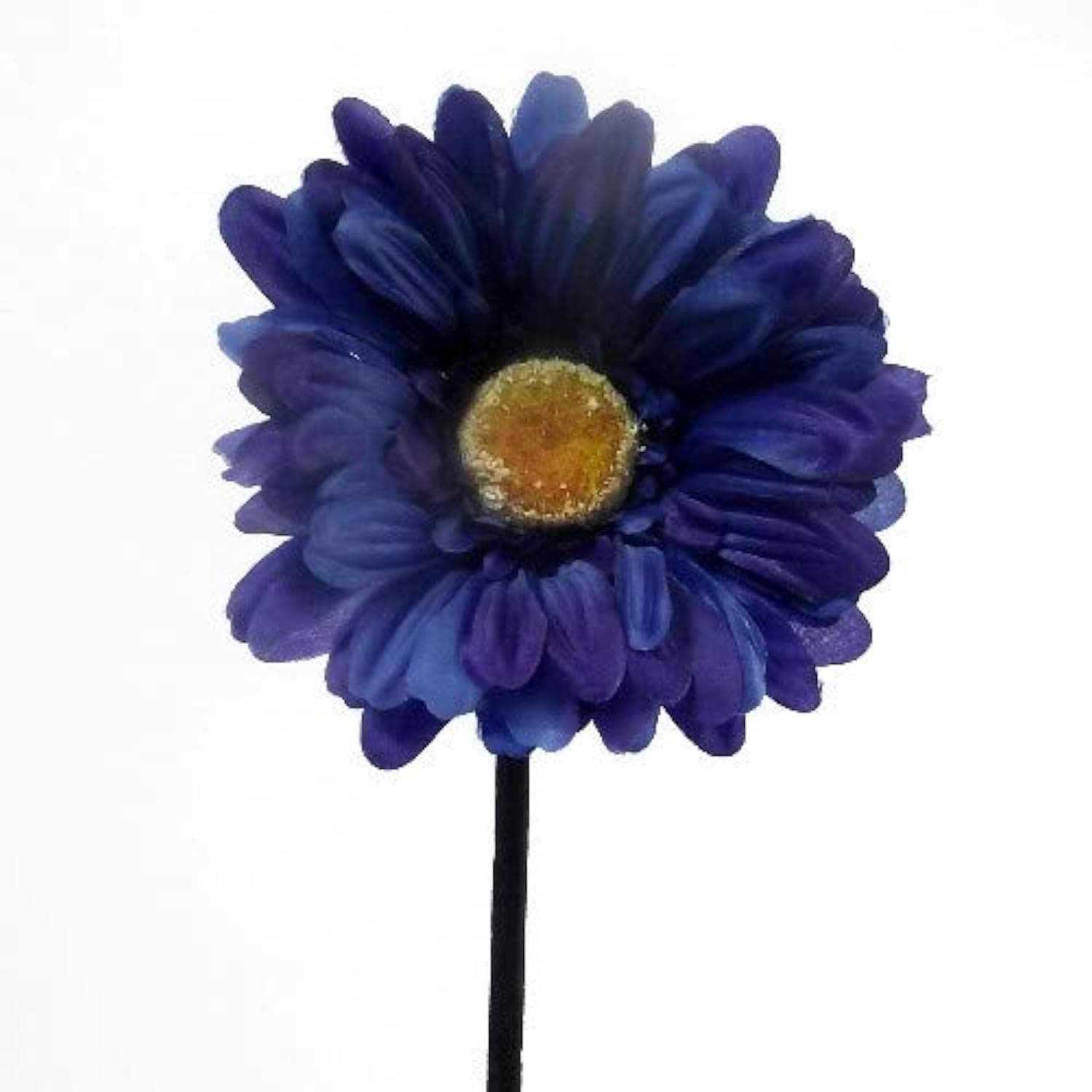 6 x Artificial Single Stem Blue Gerbera with Big Bloom - very dramatic - home garden