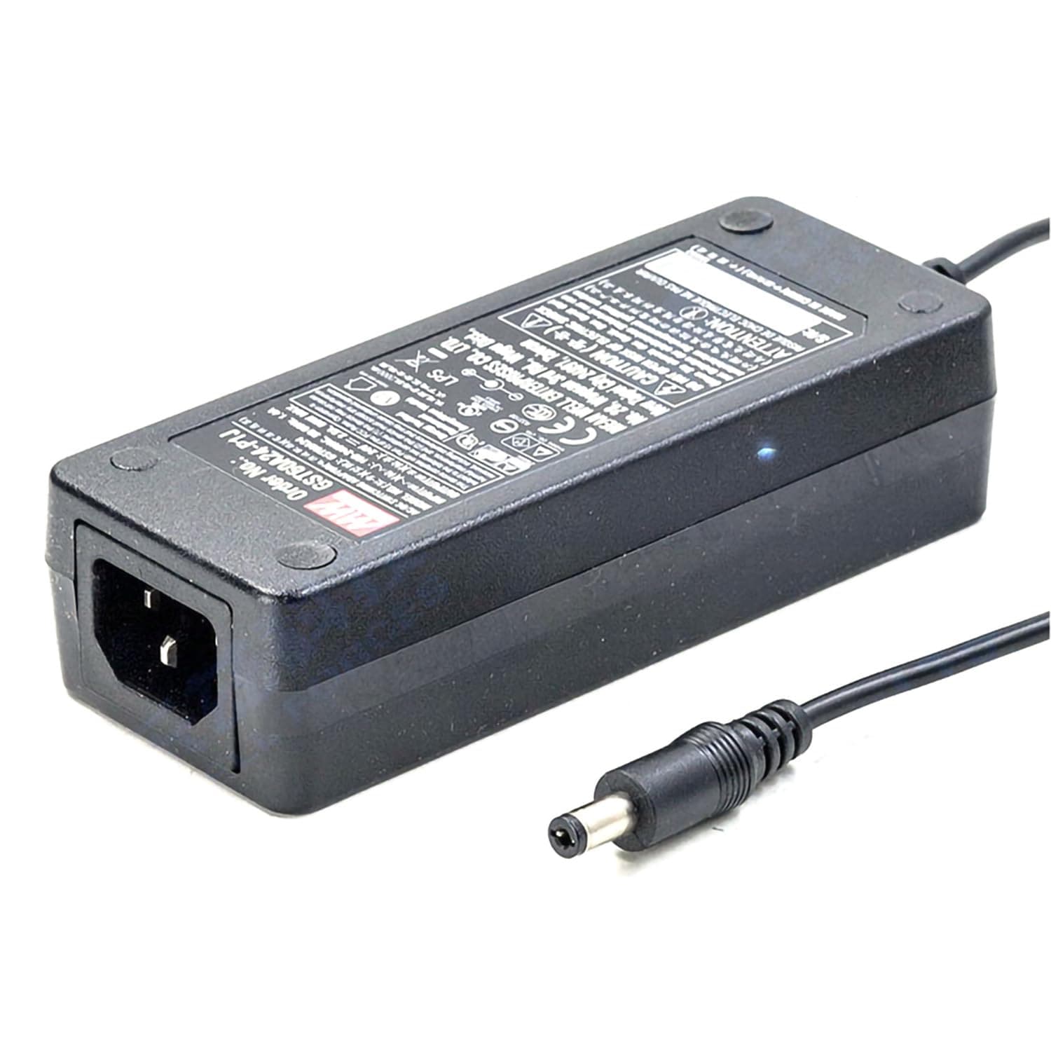 Mean Well GST60A24-P1J 24V 2.5A 60W AC-DC Single Output Industrial Power Supply, Class I, IEC320-C14 Inlet, for Automation, Control Systems, and Robotics