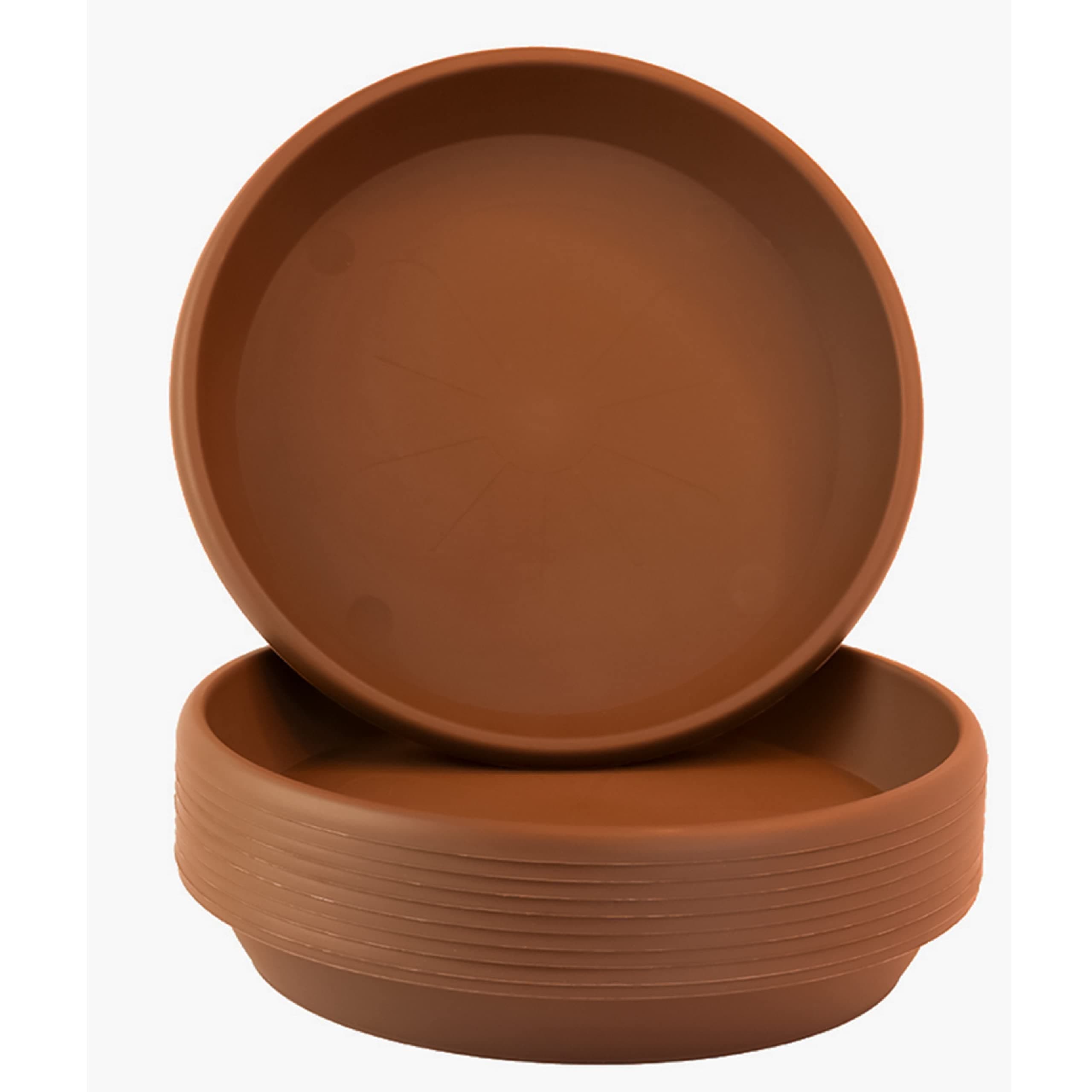 Home Garden Ornaments Plant Pot Saucers 32cm Light Brown Set of 10 – Solid Plastic Plant Pot Saucer – Round Plant Saucer for House Plants – Durable Plastic Plant Tray (32 cm, Light Brown)