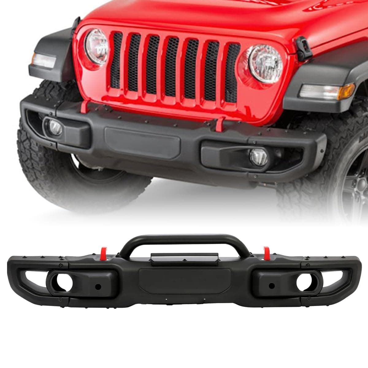 Front Bumper Compatible with Jeep Wrangler JL 2018-2024 10th Anniversary Style jl Front Bumper 2 and 4 Door Models