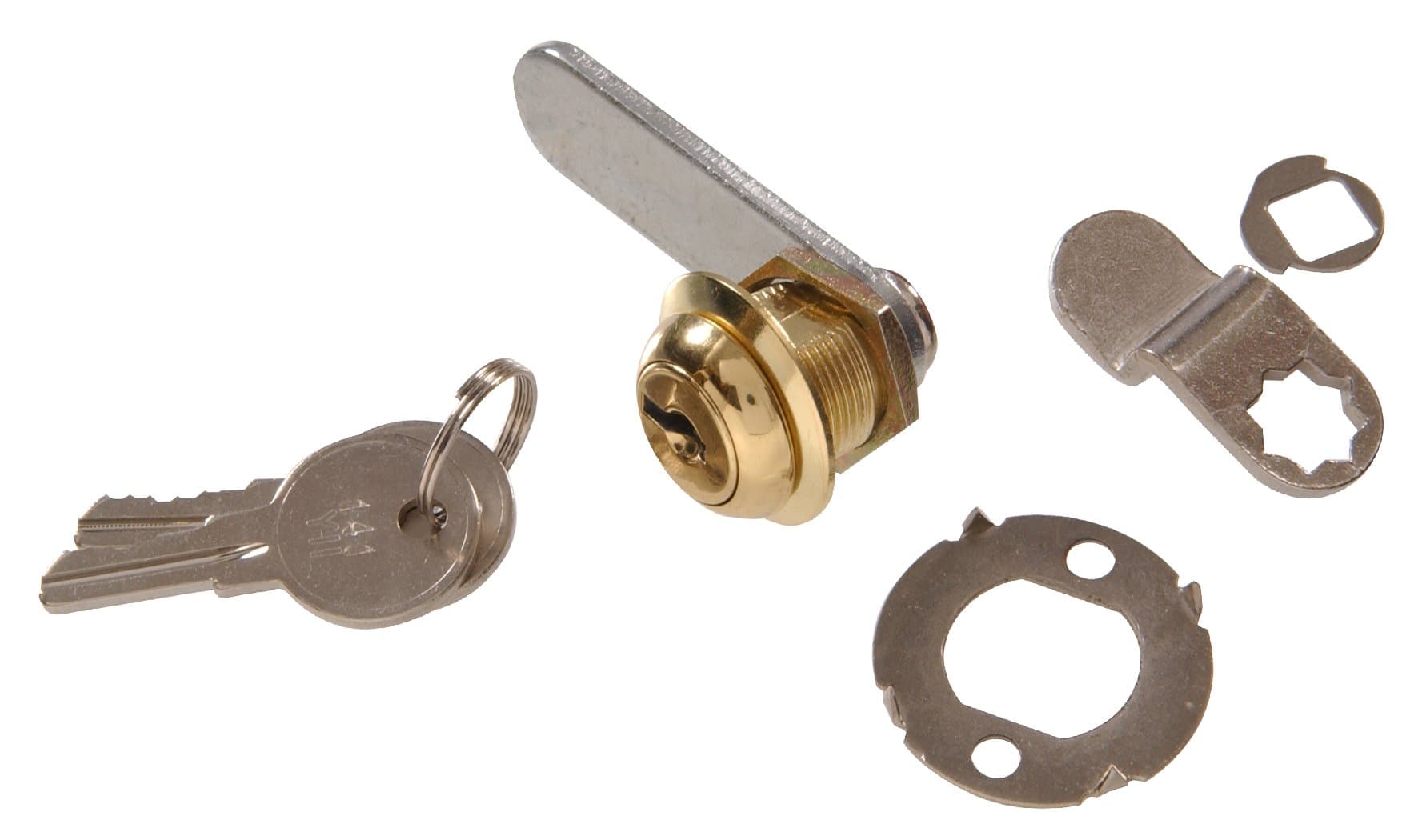 Hardware Essentials 853103 Keyed Alike Door and Utility Cam Door Locks Brass 1/2"