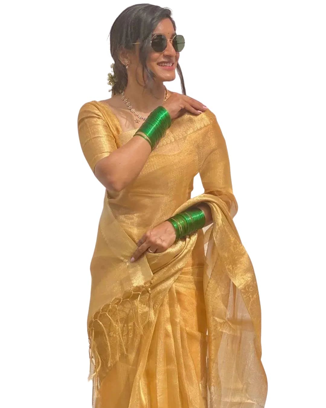 Women's Banarasi Soft Tissue Silk Saree | Banarasi Tissue Saree