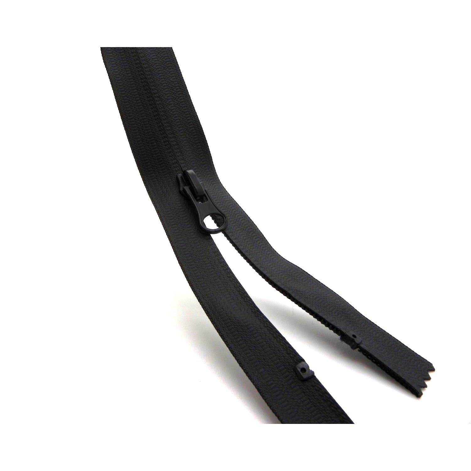 Waterproof Coil Spiral Zip/Water Resistant Open Ended Zipper - Made in Europe (75 cm, Black)