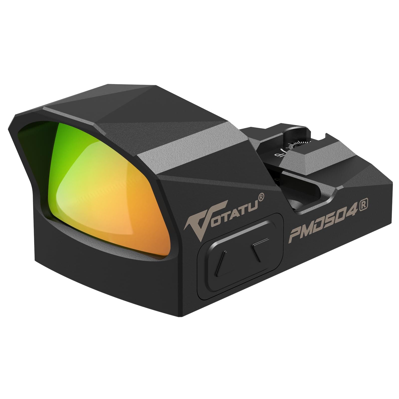 PMD504-R Multiple Reticle Red Dot Sight Compatible with RMR Footprint and Picatinny Mount - Shake Awake 1x24mm Micro Reflex Sight 2 MOA Dot 62 MOA Circle Optic