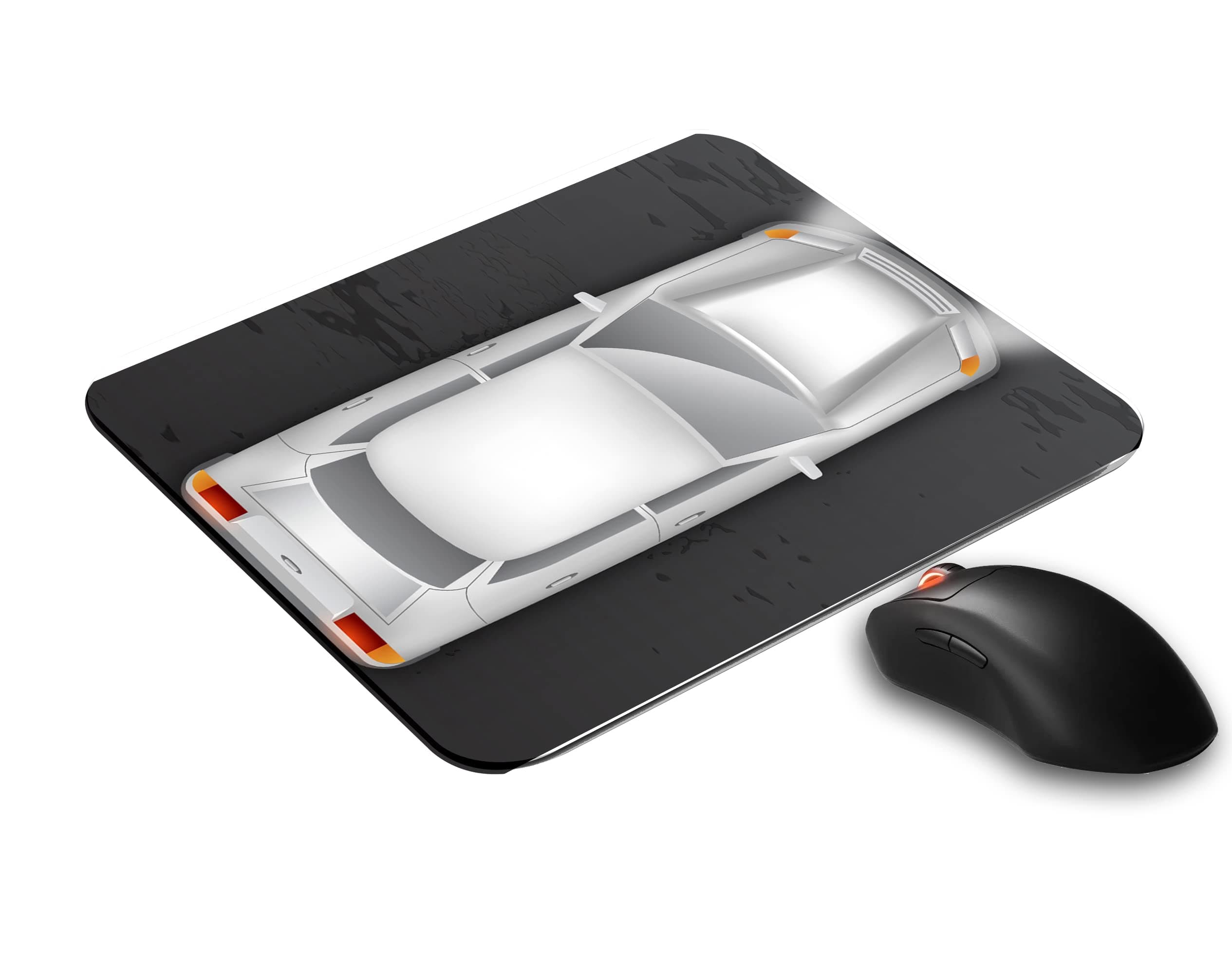 SKP Vintage Car from Top View White Designer Mousepad for Laptop/Computer (Gaming Mouse Pad | Ultra Slim)-PK3006