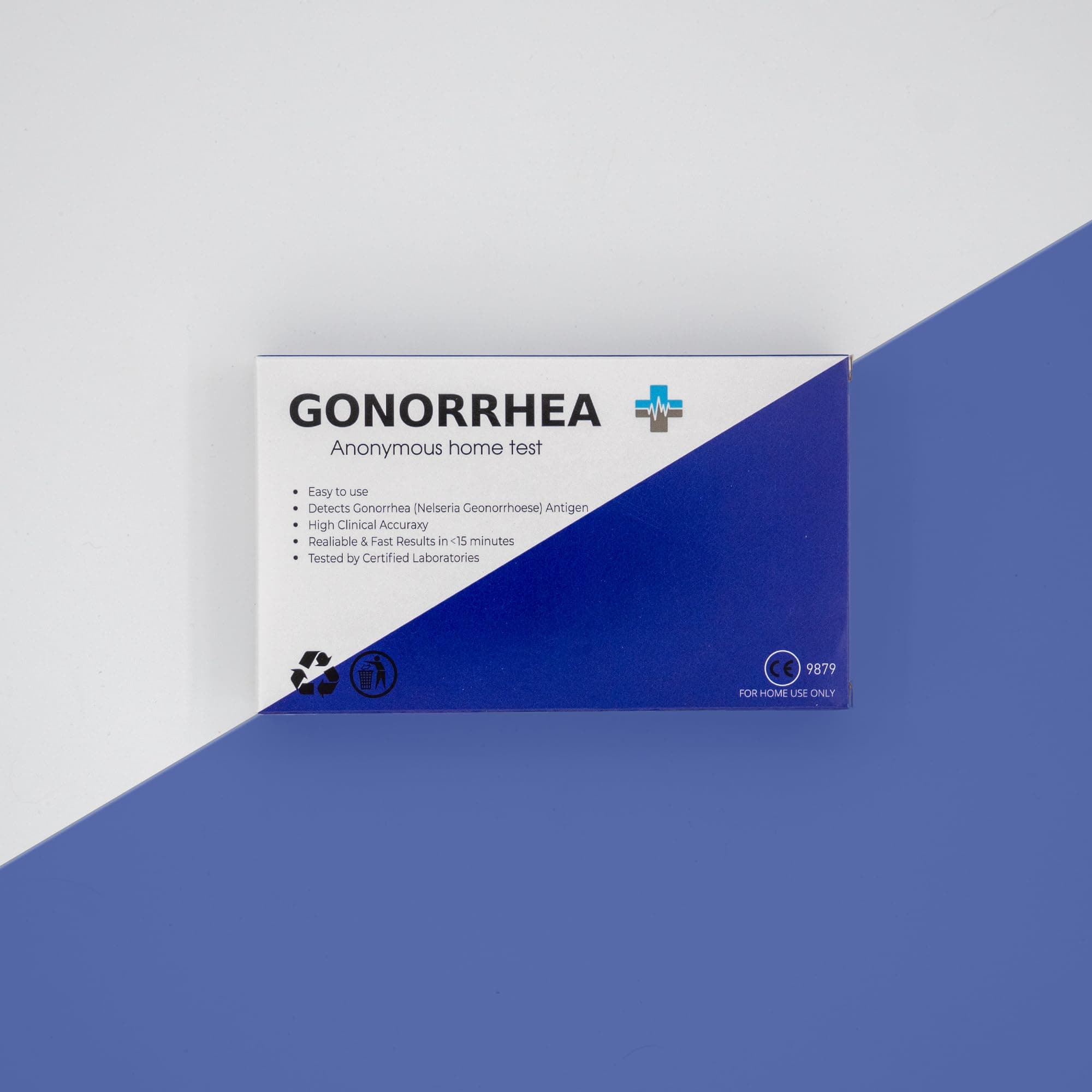 Gonorrhea Quick Self Test Kit | for Men and Women | Anonymous - Safe - Fast | Easy to use | Awarded with 99% Accuracy