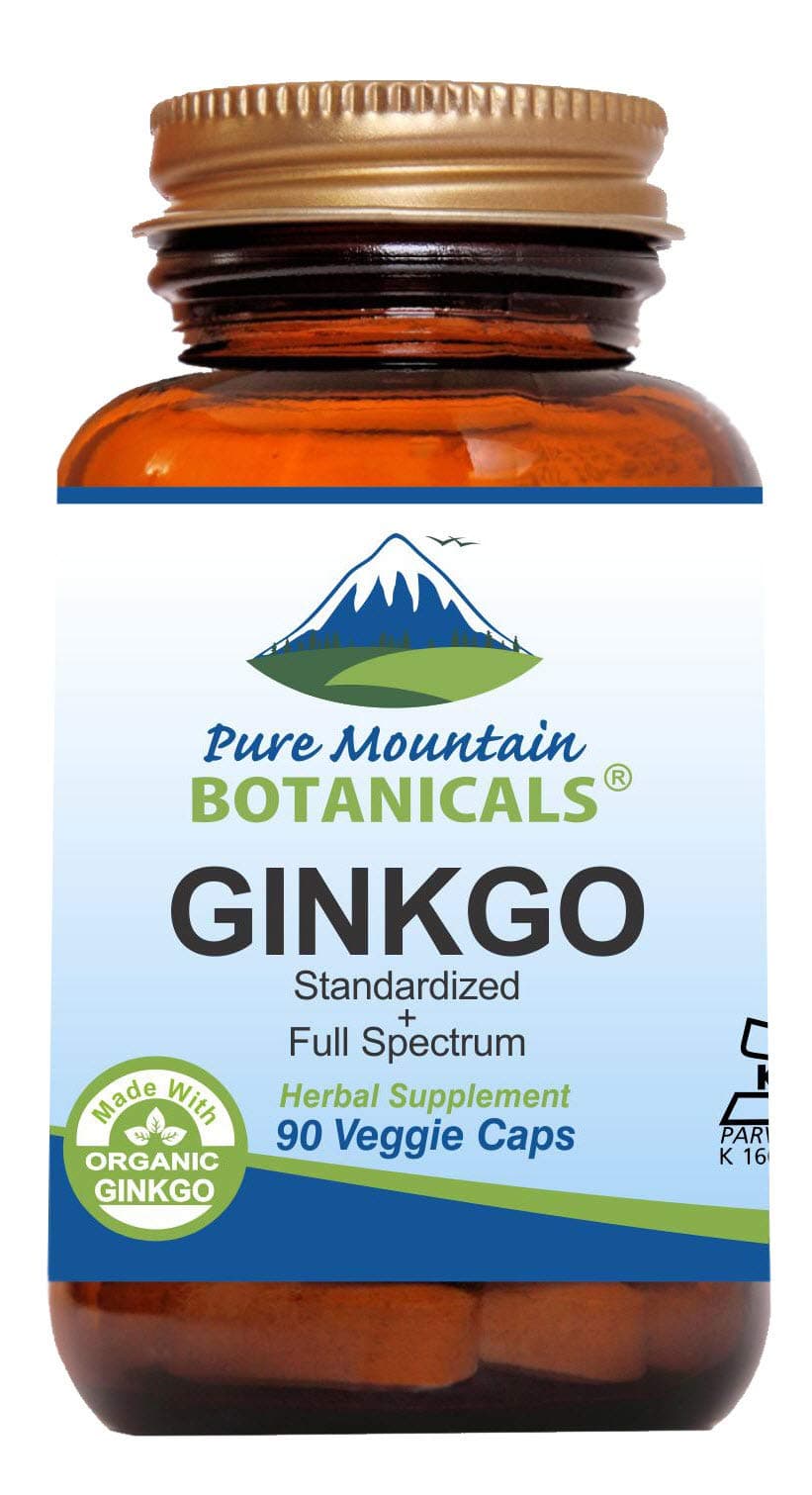 Ginkgo Biloba Capsules – Kosher Vegan Caps with 400mg Ginkgo Biloba Leaf and Ginko Extract Supplement