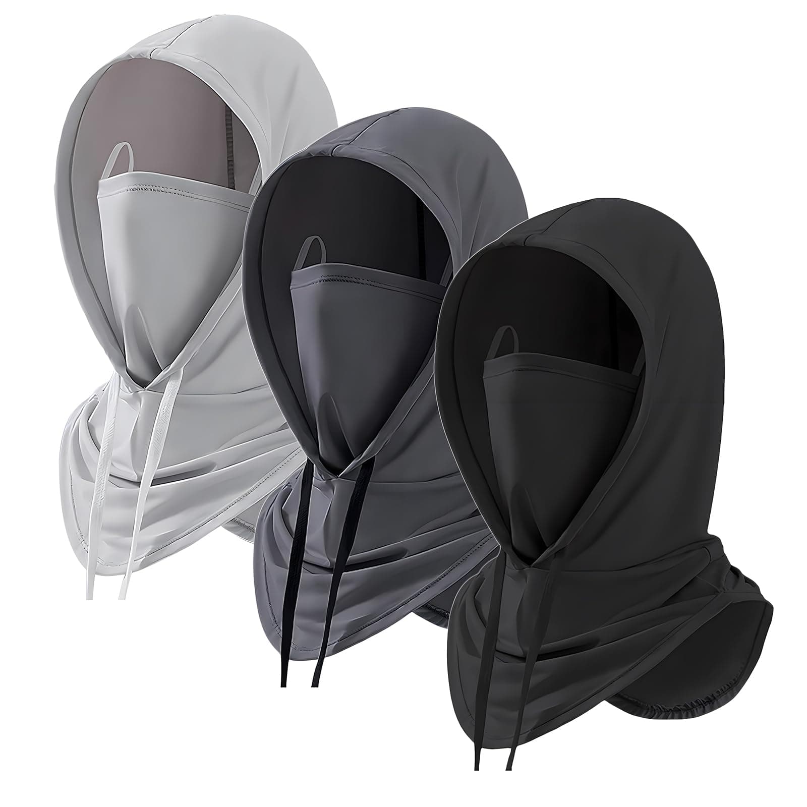 3 Pack Balaclava Sun UV Protection Hood Breathable Full Head Mask Face Cover for Men Women Motorcycle Cycling Fishing