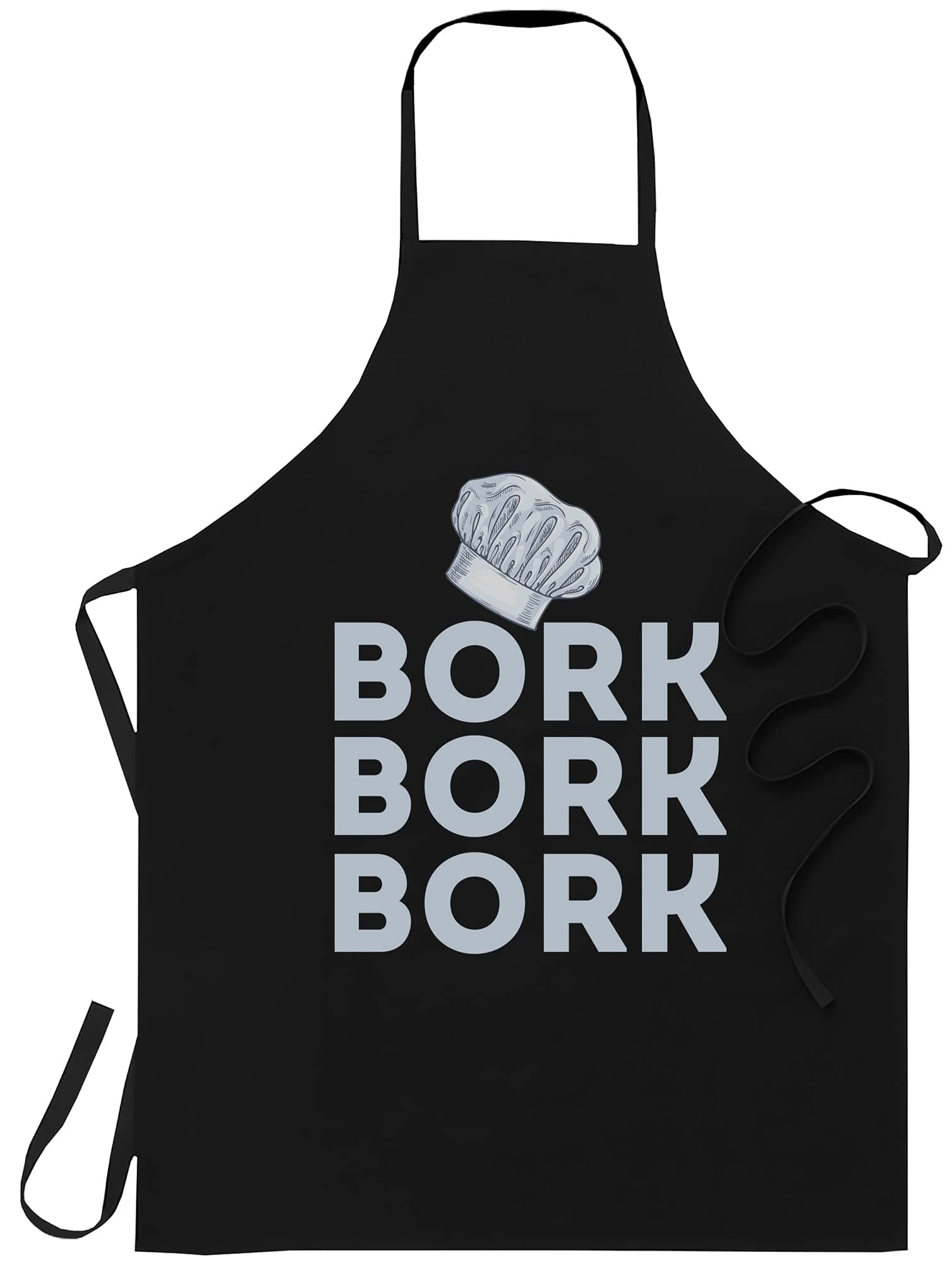 chef Cook Black Apron - Bork Bork Bork Funny Swedish Chef T-Shirt Black Cooking Aprons, Black