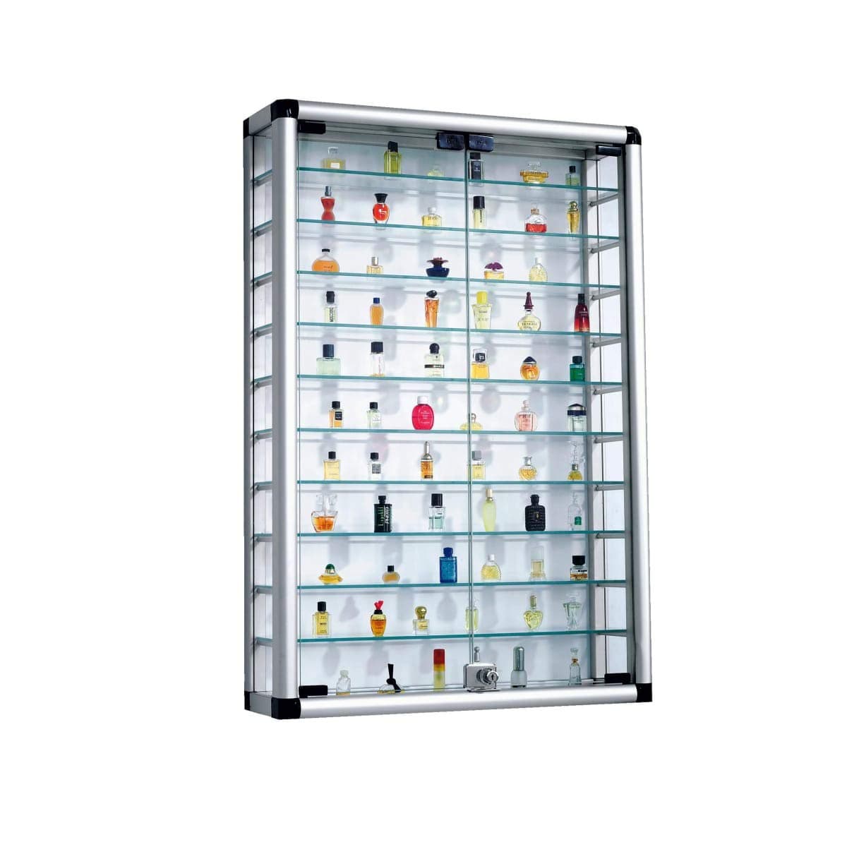 Pureday Collection cabinet made of aluminium and glass lockable 60 x 89 cm