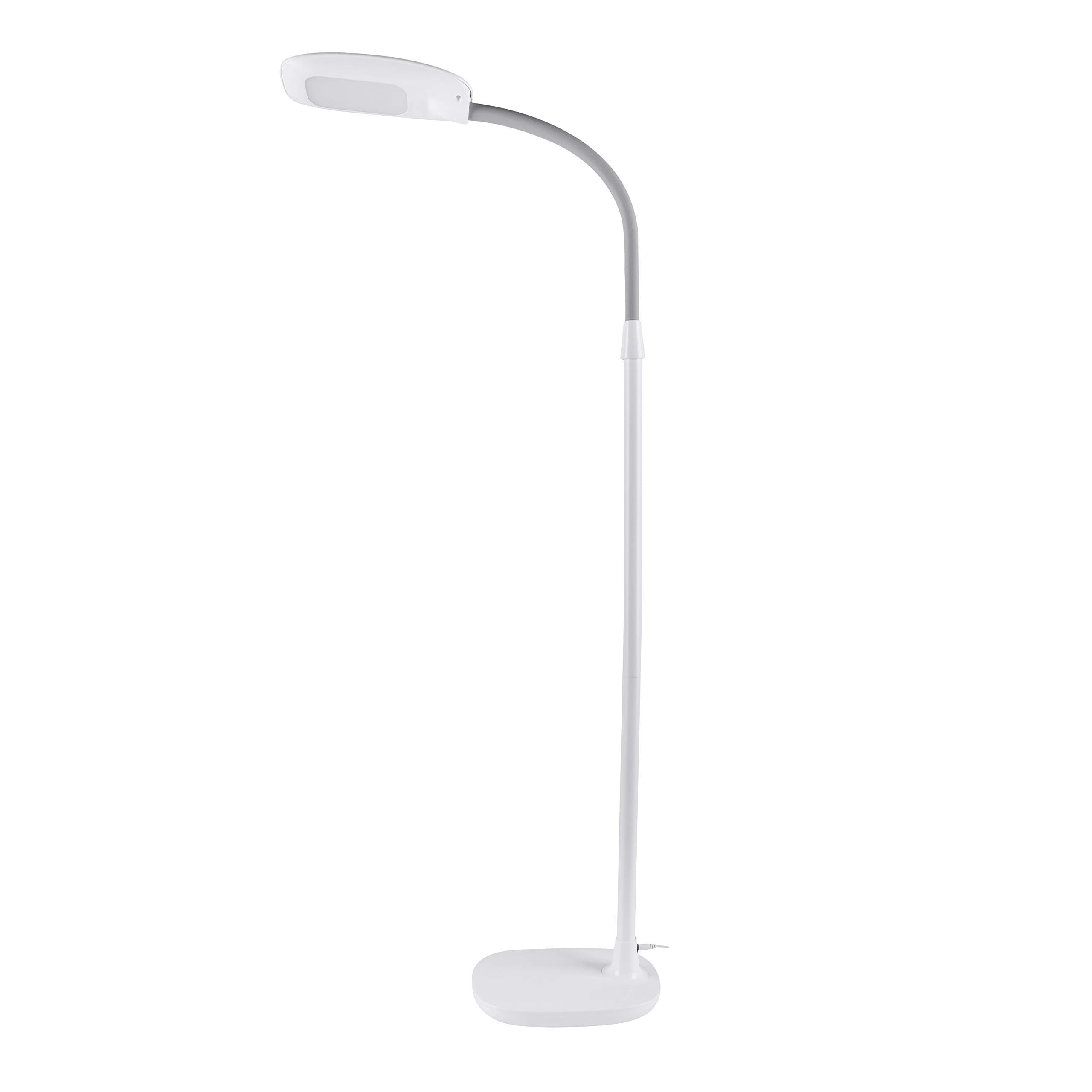 Trae RAFI LED Floor Lamp for Reading - Dimmable Adjustable Gooseneck Standing Lamp, Touch Control 3 Color Modes, 4 Brightness Dimmer Levels, Memory Function Flexible Torchlight Floor Light
