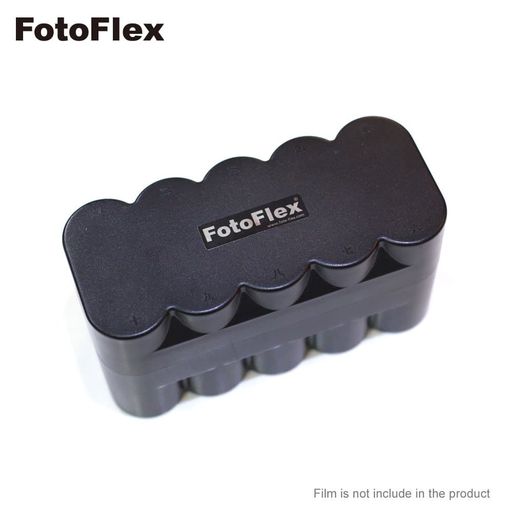 FotoFlex 120 10-rolls Film Case Hard Plastic Matt Black