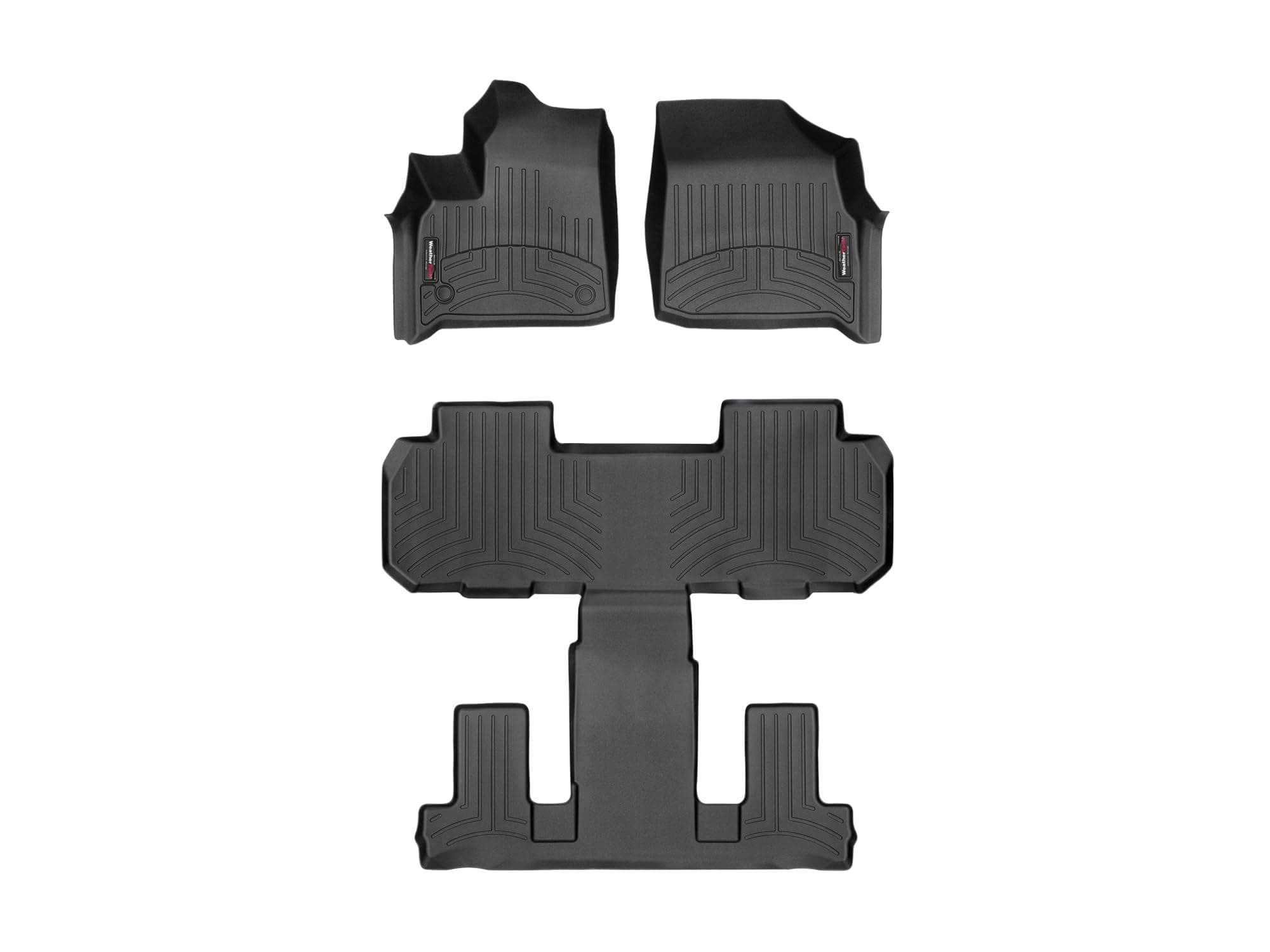 WeatherTech Custom Fit FloorLiners for Chevrolet Traverse, Traverse Limited, Full Set (441228-1-2), Black